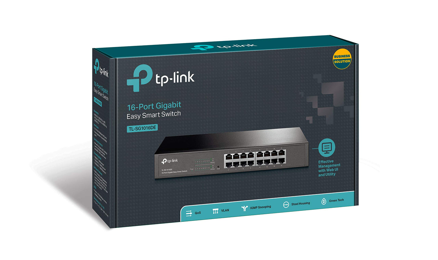 TP-Link Jetstream TL-SG1016DE - Switch - managed - 16 x 10/100/1000 - rack mountable