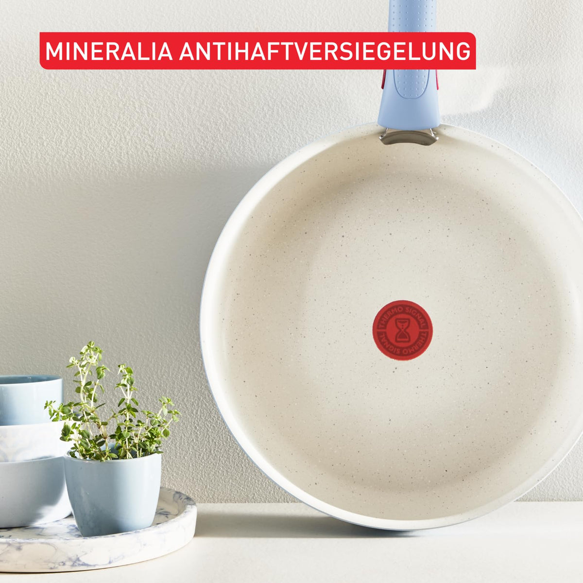 Set de vase Tefal Ingenio Serenity 11 piese – set stivuitor și economisitor de spațiu din aluminiu, cu înveliș antiaderent Mineralia, mânere detașabile, compatibil cu toate tipurile de plite, inclusiv inducție, Calm Blue - L827SB04