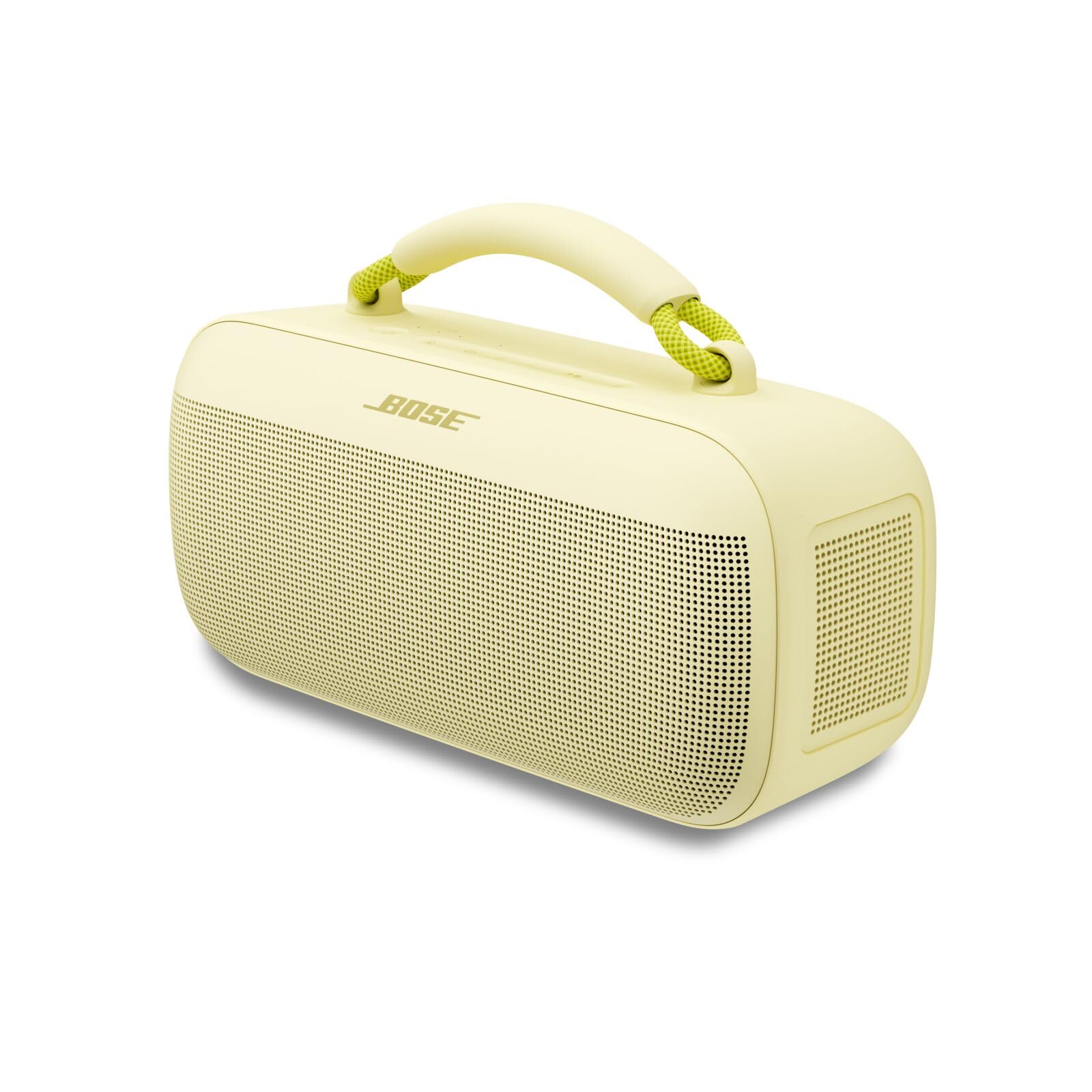 Bose portable SoundLink Max speaker, large portable Bluetooth boombox with battery, waterproof speaker boxes, up to 20h battery life, USB-C, integrated 3.5 mm AUX input, citrus yellow - 883848-0400