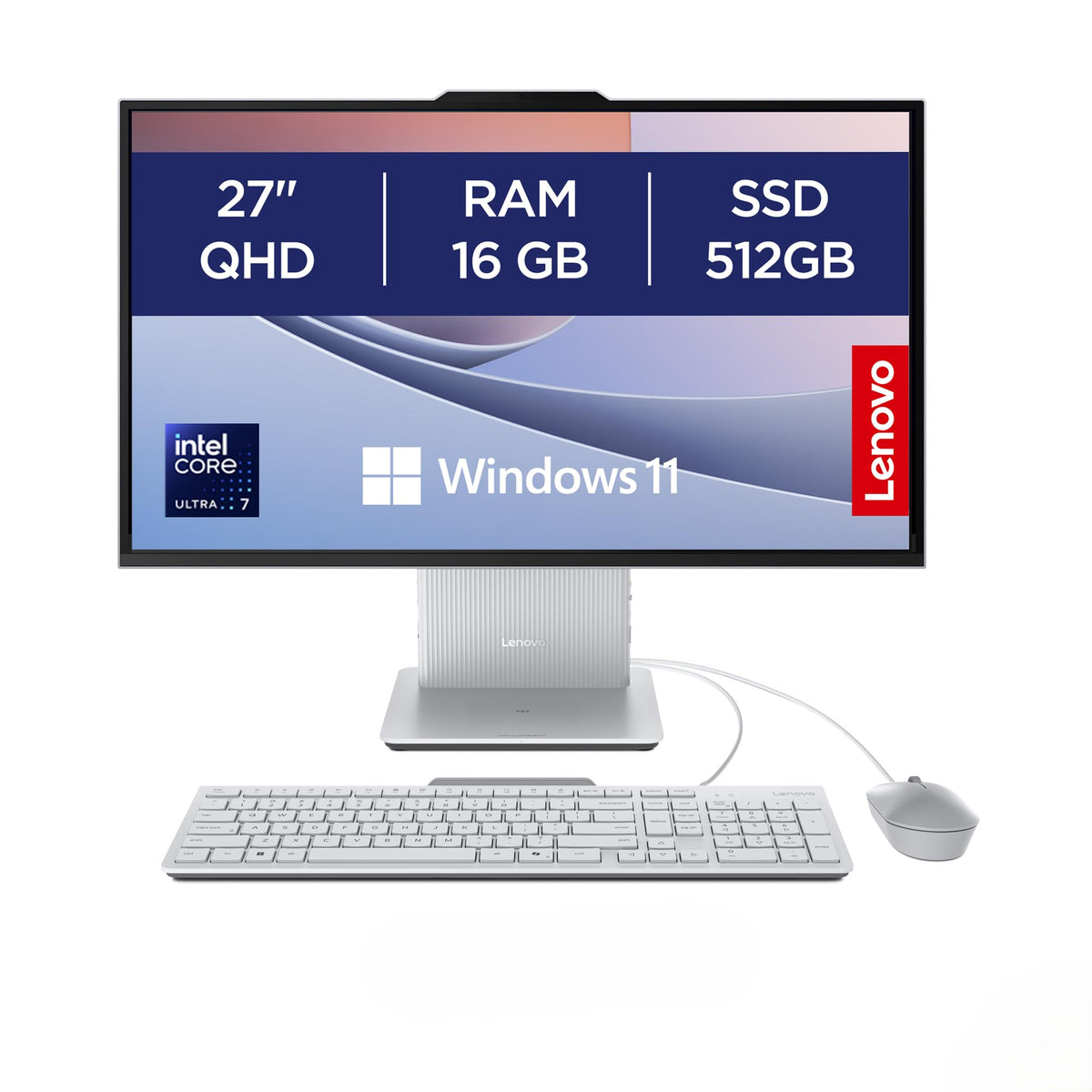Lenovo IdeaCentre All-In-One | 27" QHD Display | Intel Ultra 7 | 16GB | 512GB - F0JJ002FGE
