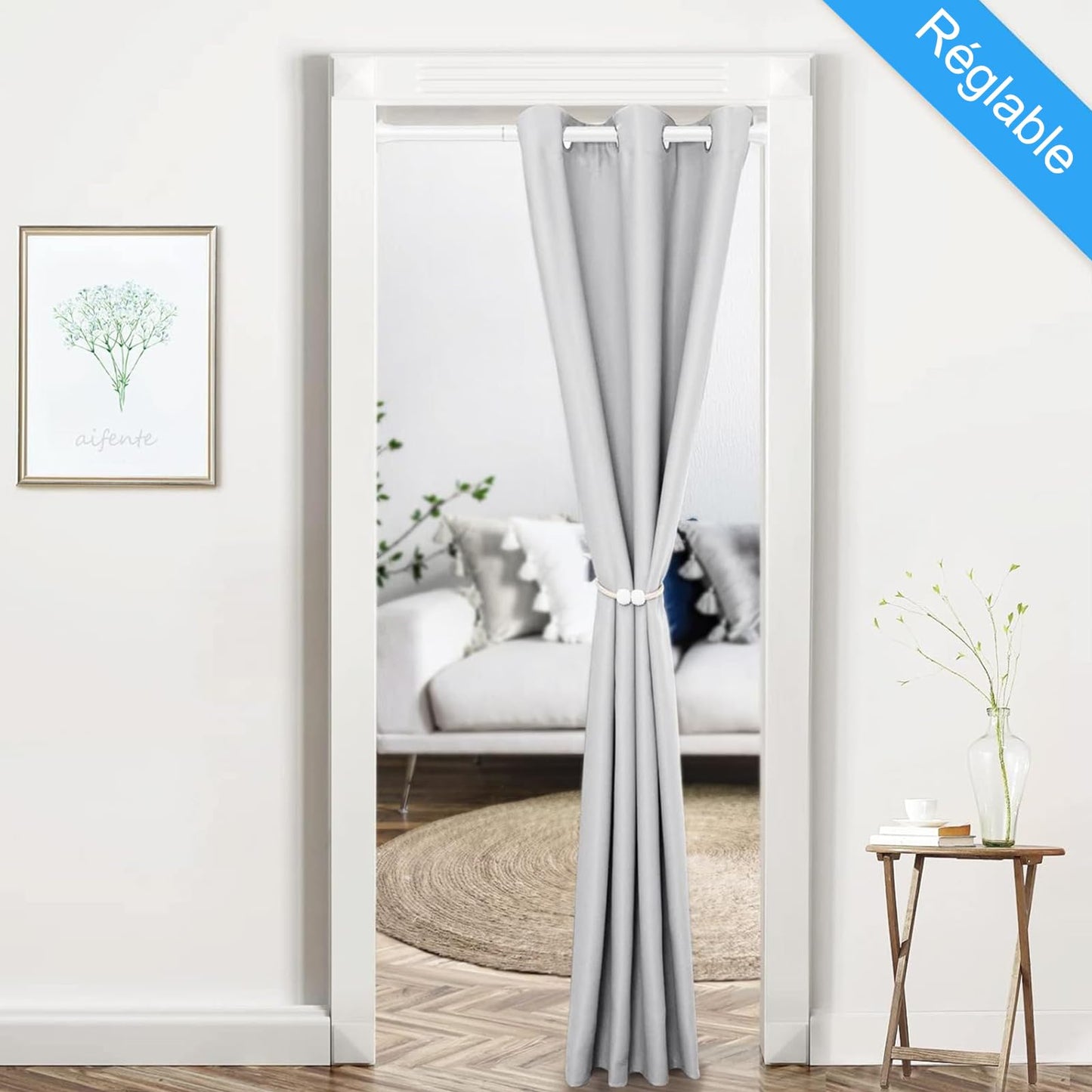 ZipGlo shower curtain rod 115-195cm extendable for bathroom window wardrobe without drilling white 1 piece diameter 22mm - 110-190CM