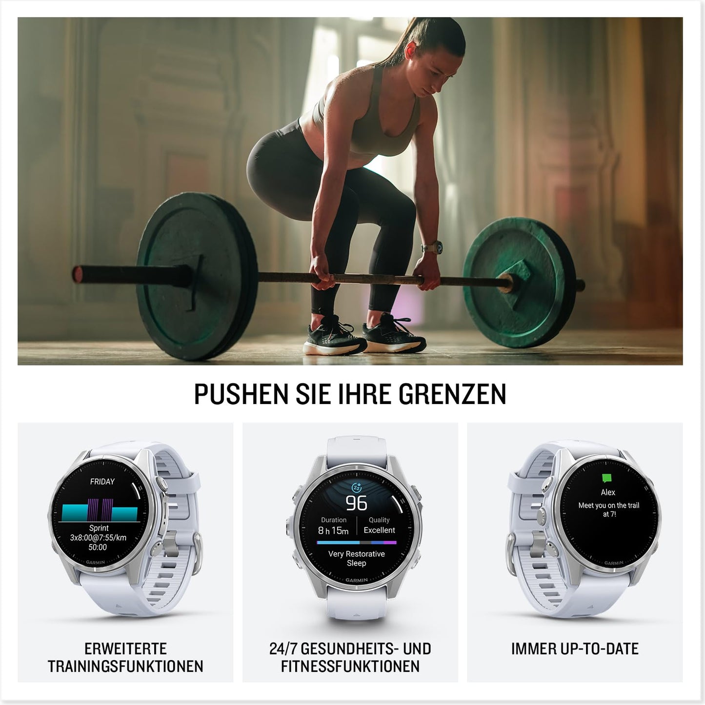 Garmin fēnix 8 43mm – multisport smartwatch, 1.3" AMOLED touch/button display, up to 10 days battery life, 80+ sports/outdoor apps, TOPO maps, ECG, telephony, music, flashlight - 010-02903-00