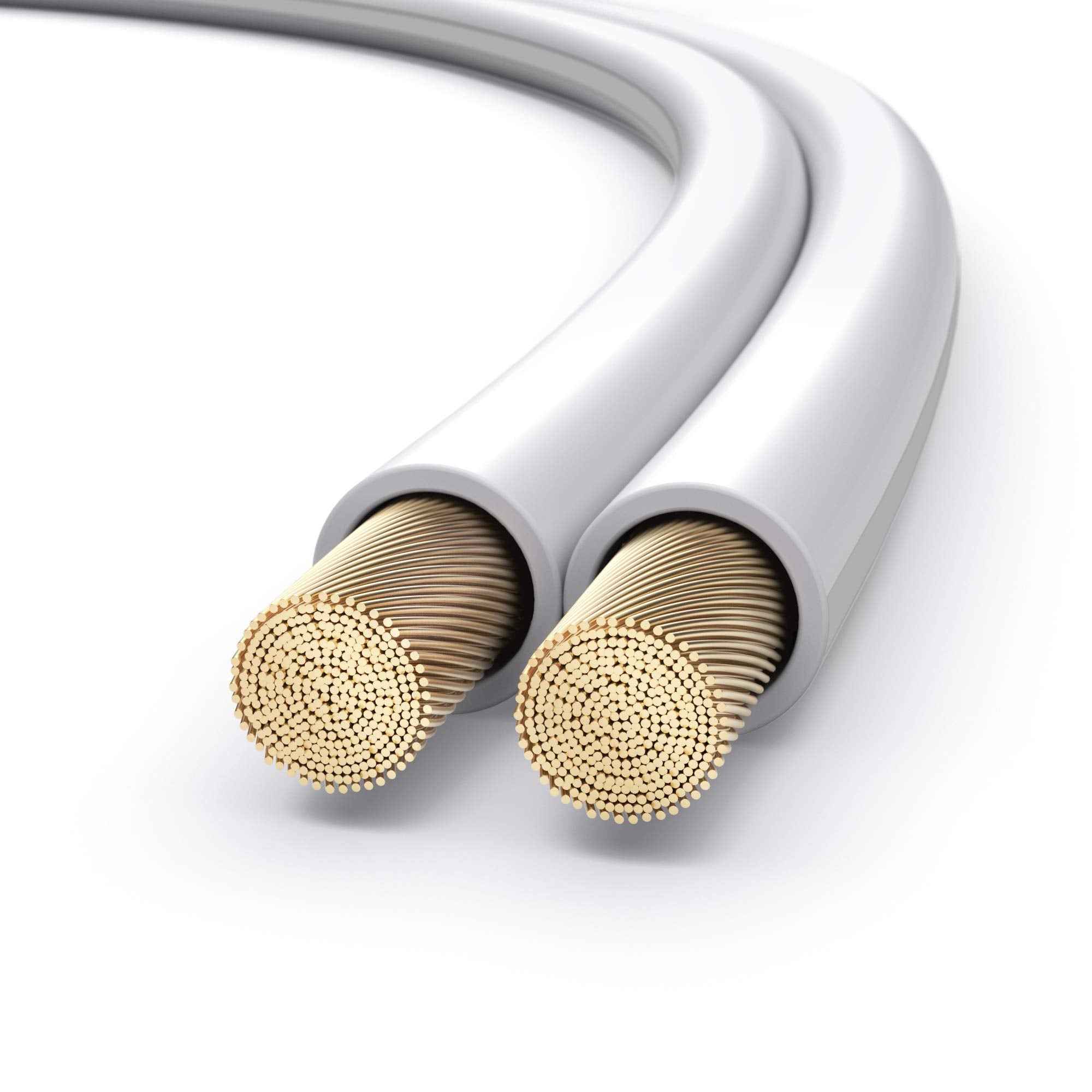 PureLink speaker cable OFC 2x4.00mm² (0.20mm), 50.0m, white with light gray characteristic - SE-SP071-050