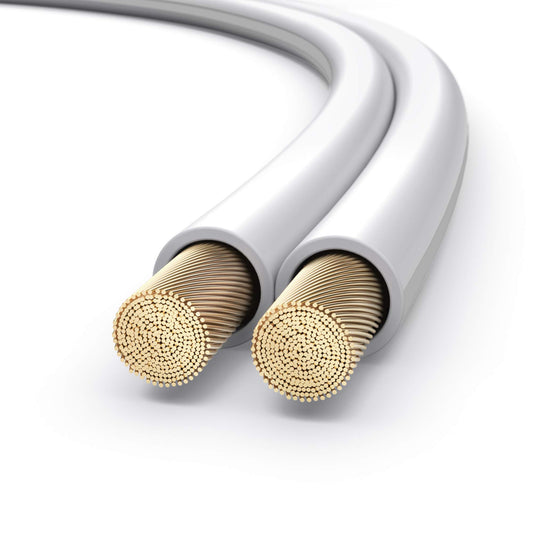 PureLink speaker cable OFC 2x2.50mm² (0.20mm), 50.0m, white with light gray characteristic - SE-SP061-050