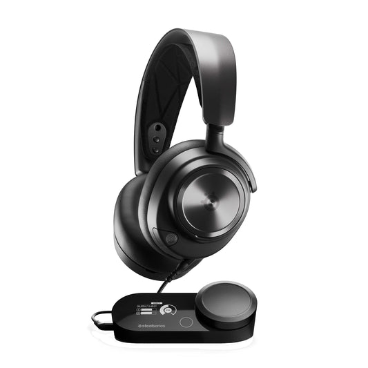SteelSeries Arctis Nova Pro Xbox - Cască de gaming multi-sistem - Audio Hi-Res - Sunet surround 360° - GameDAC Gen 2 - Microfon ClearCast Gen 2 - Xbox, PC, PS5, PS4, Switch 2 - 61528