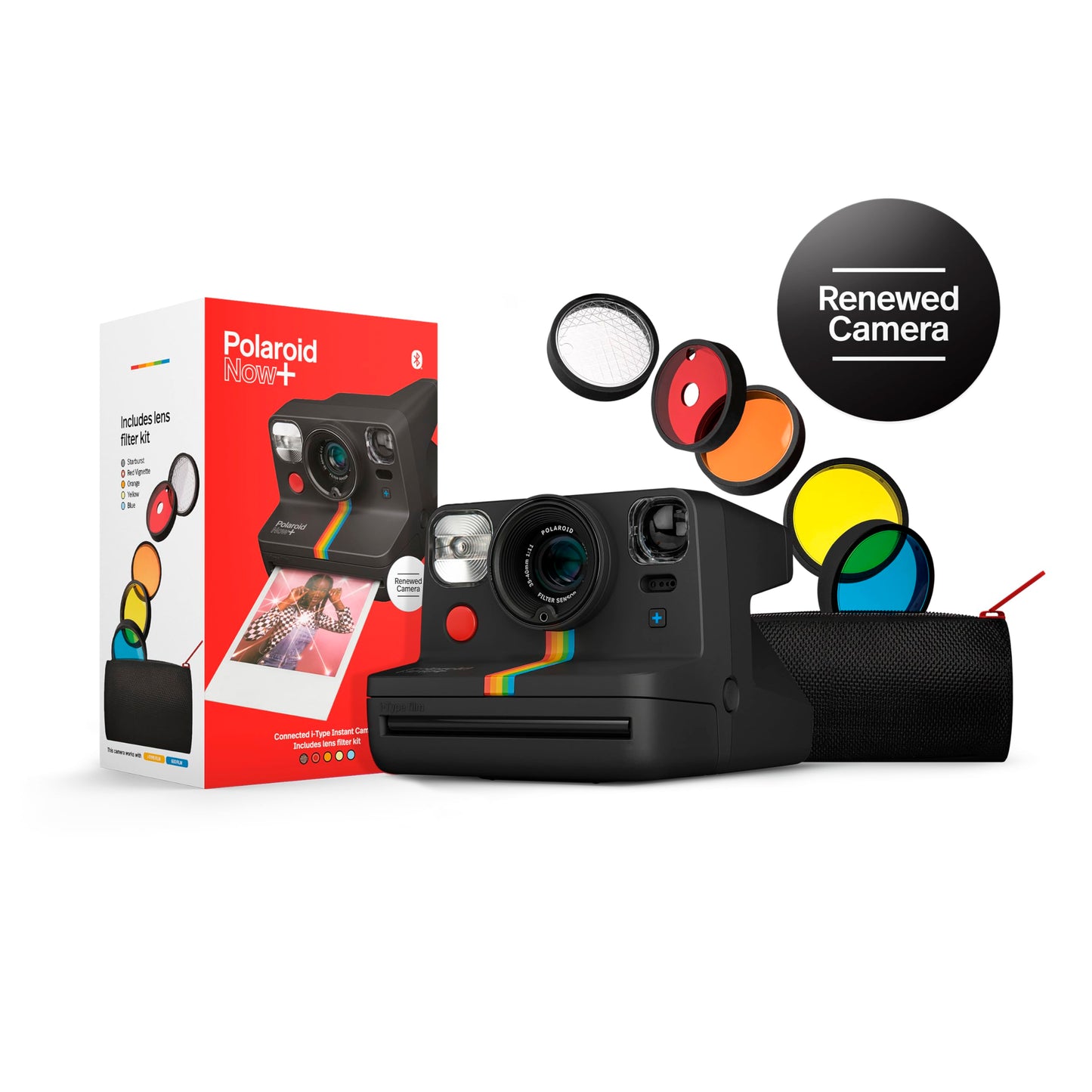 Polaroid Now+ I-Type Instant Camera Refurbished Black (9124)