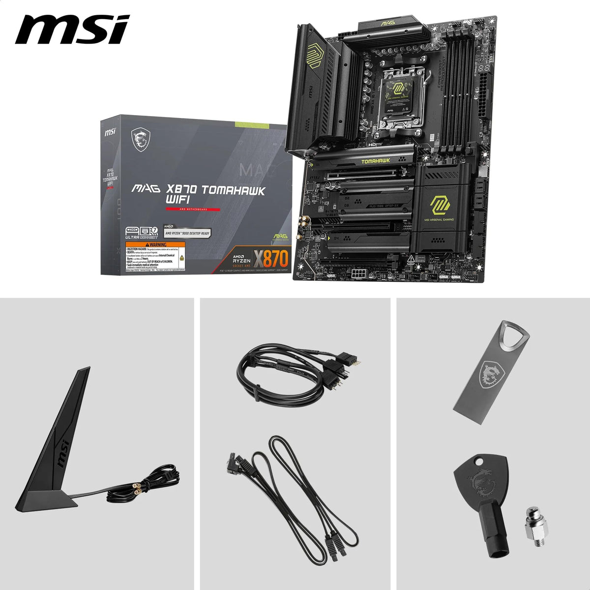 MSI MAG X870 Tomahawk WiFi - AM5 ATX Motherboard - 7E51-001R