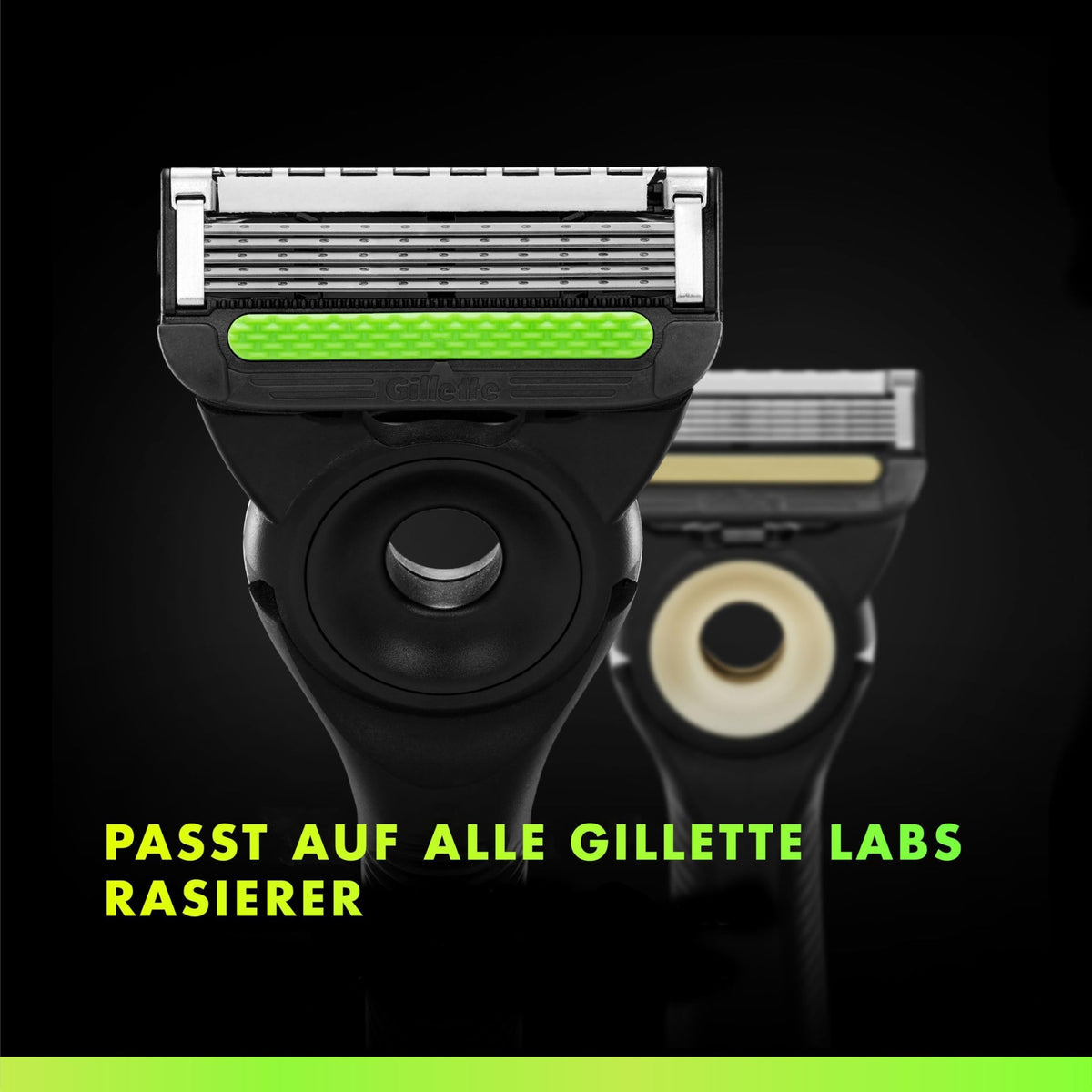Gillette Labs Bărbierit lame pentru bărbați, 6 lame de schimb originale, negru - 8700216331814