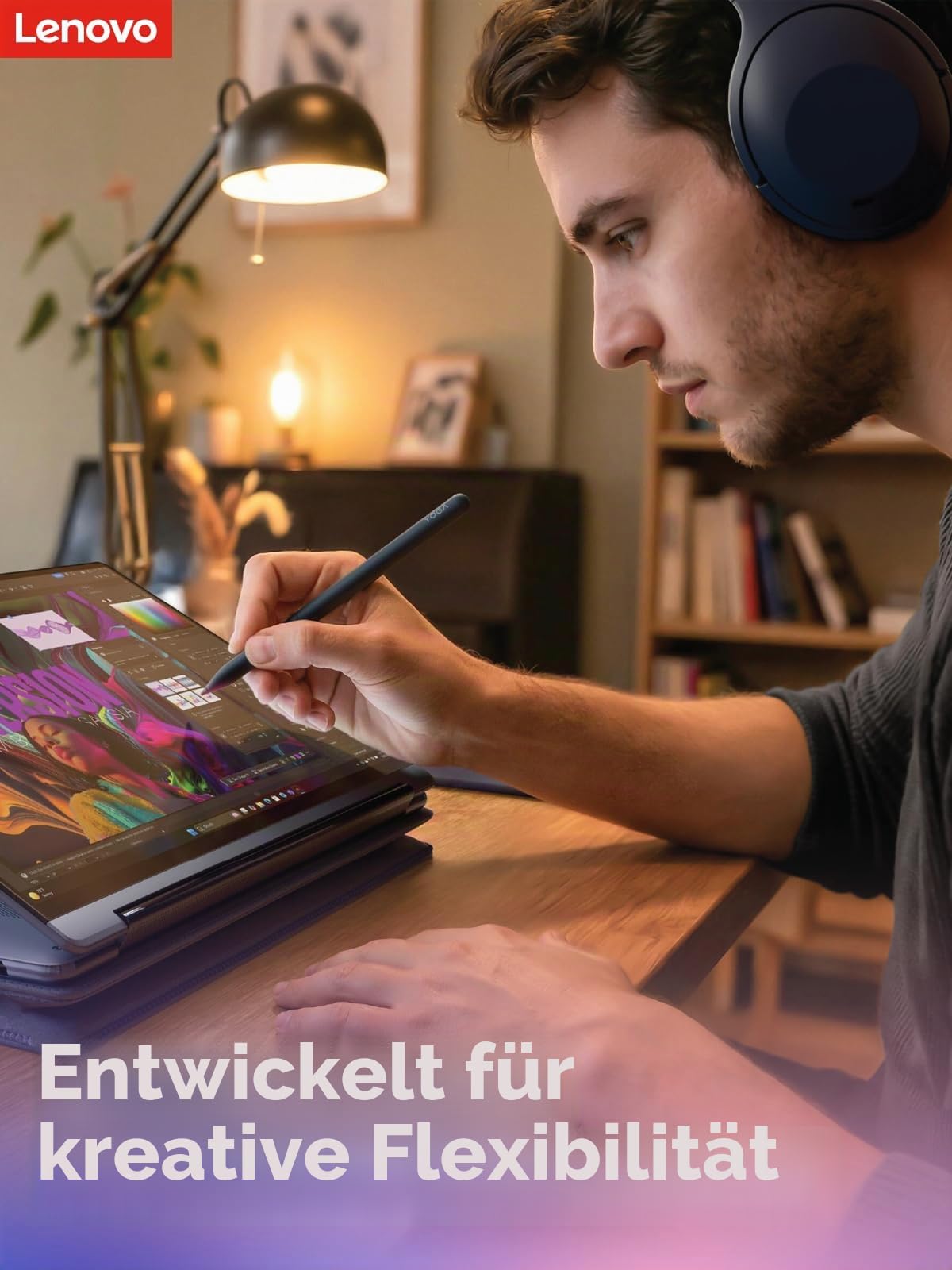 Lenovo Yoga Pen 2 cu husă pentru stilou | Stilou cu etui | Culoare Cosmic Blue | Magnetic - GXH1V16476