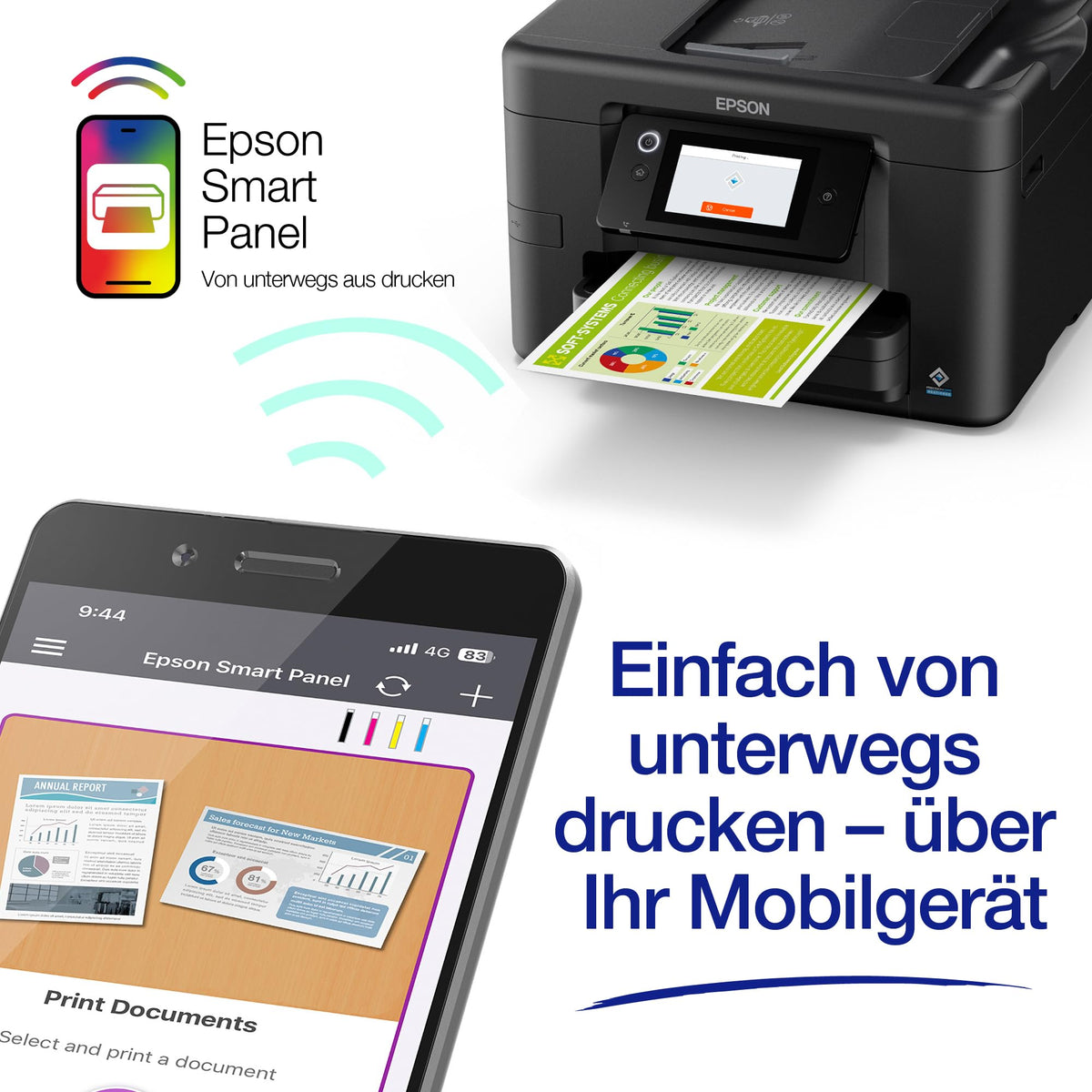 Epson Workforce Pro WF-4920 Inkjet Printer | SOHO Use | WiFi and Ethernet | A4 | Print, Copy, Scan, Fax | 10.9 cm Touchscreen | Automatic 35-Sheet Document Feeder
