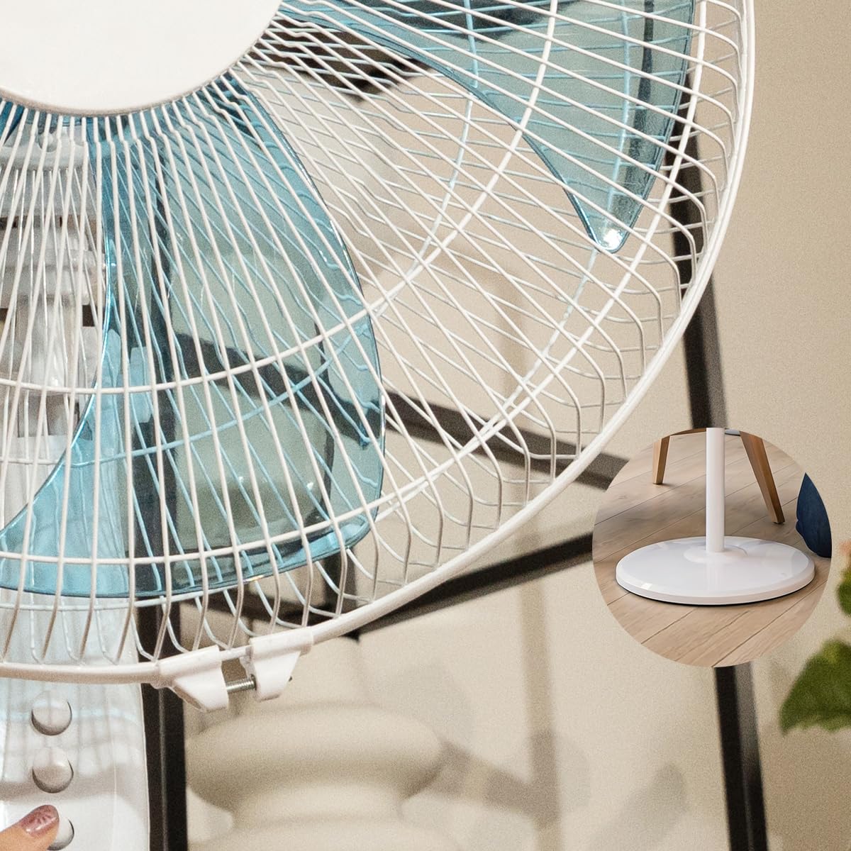 Cecotec pedestal fan EnergySilence 515 WindLite Pro Black. 56W power, 40cm diameter, 5 aerodynamic blades, 3 speed levels, automatic oscillation and telescopic pole - A90_EU01_123562