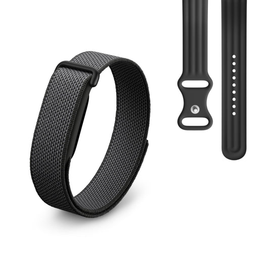 Google Fitbit Air - activity tracker without display with fitness tracking, heart rate measurement - compatible with iOS and Android - Obsidian + sports armband for the Fitbit Air - Obsidian, S