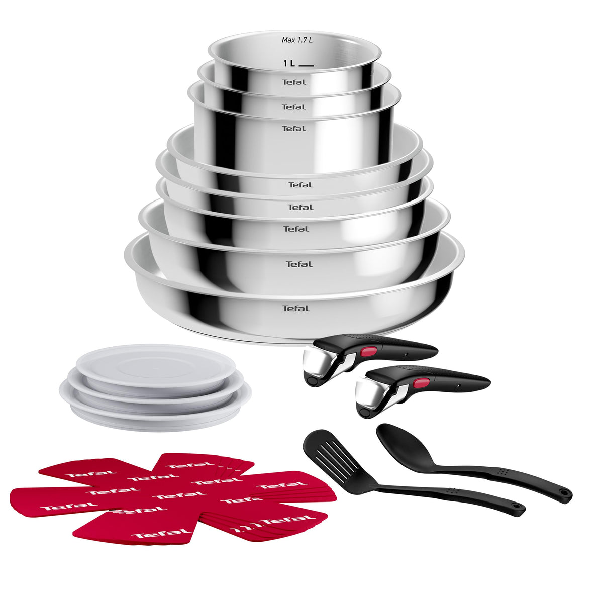 Tefal Ingenio Comfort Max oțel inoxidabil neacoperit - L968SJ34