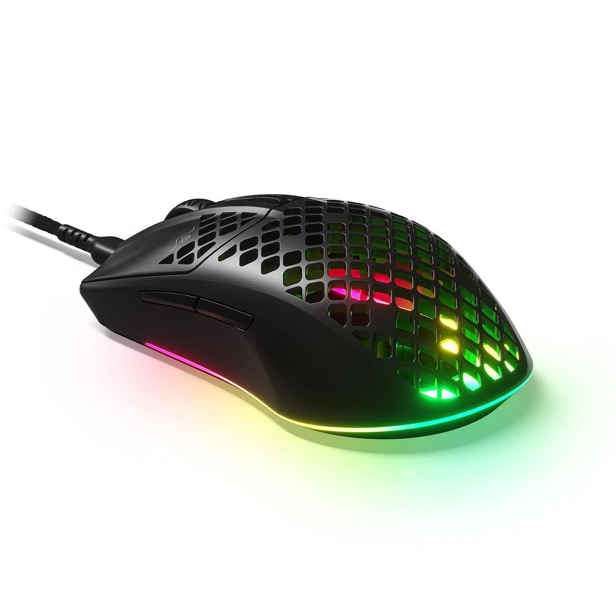 SteelSeries Aerox 3 - Super lightweight gaming mouse - Optical TrueMove Core sensor with 8,500 CPI - Ultra-lightweight, waterproof design - Black - 62611