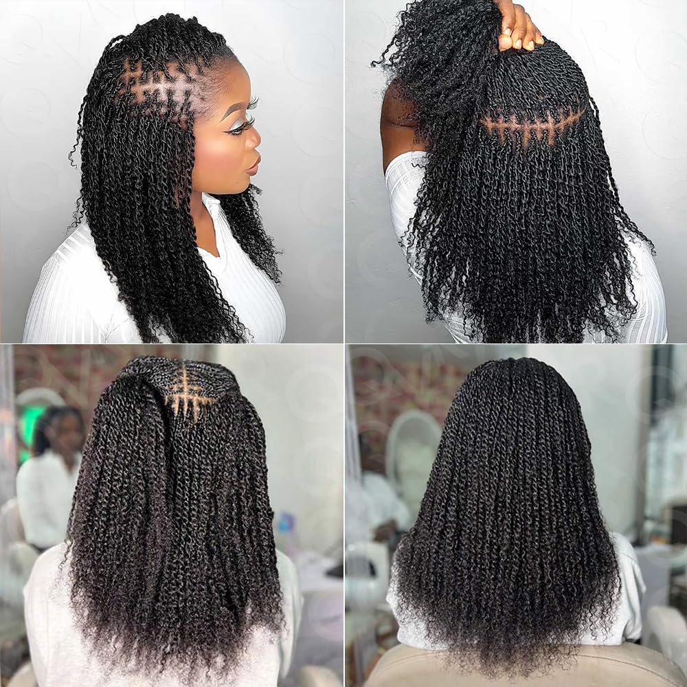 QVR Afro Kinkys Bulk Human Hair pentru extensii de dreadlock, reparare locuri, 35 cm, culoare neagră naturală, păr uman afro kinky pentru locuri, 1 pachet de 50 grame.