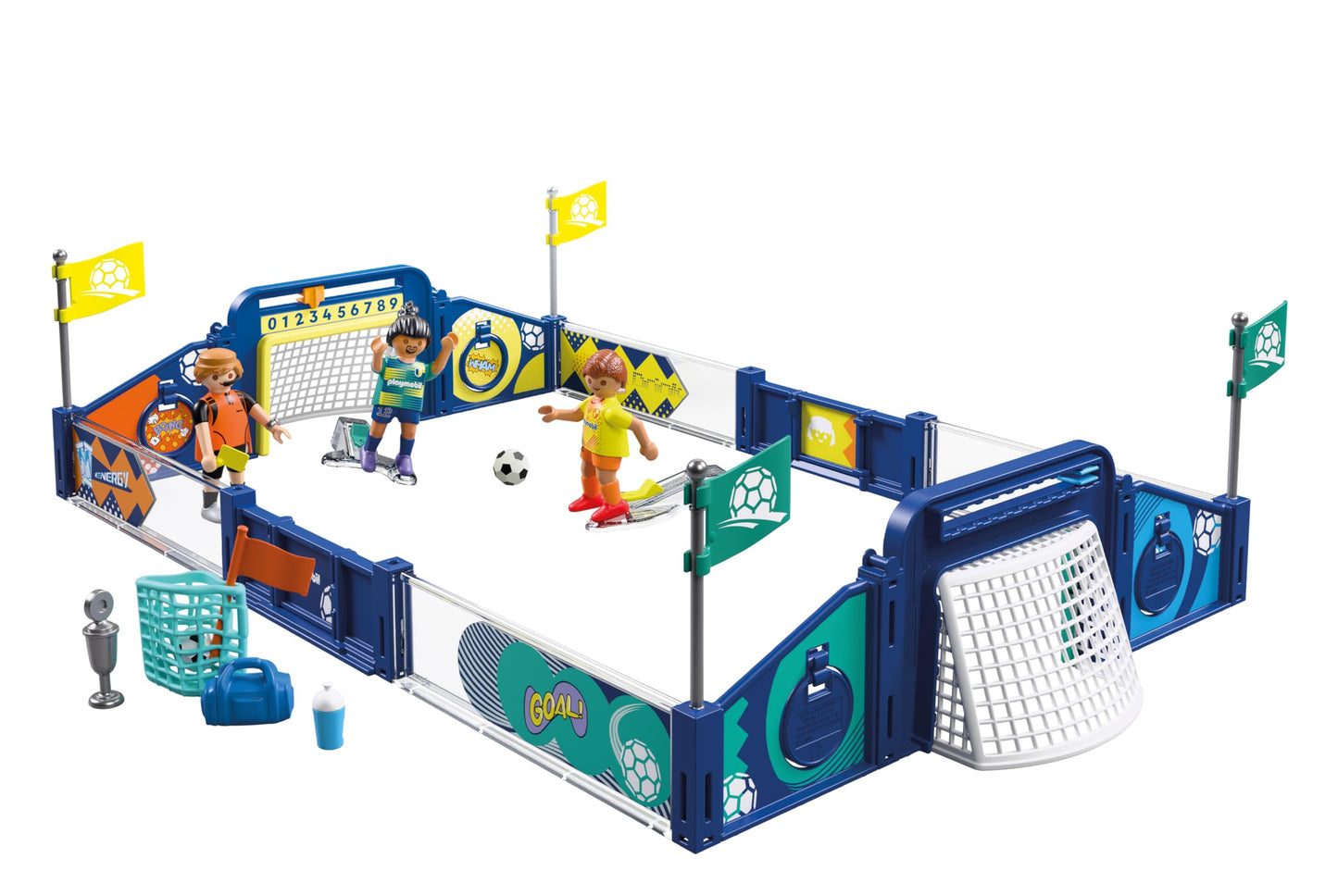 PLAYMOBIL | My Life | Soccer Arena | Playing field with shooting mechanics and 2 goals | Football toys for ages 4 and up | 72056