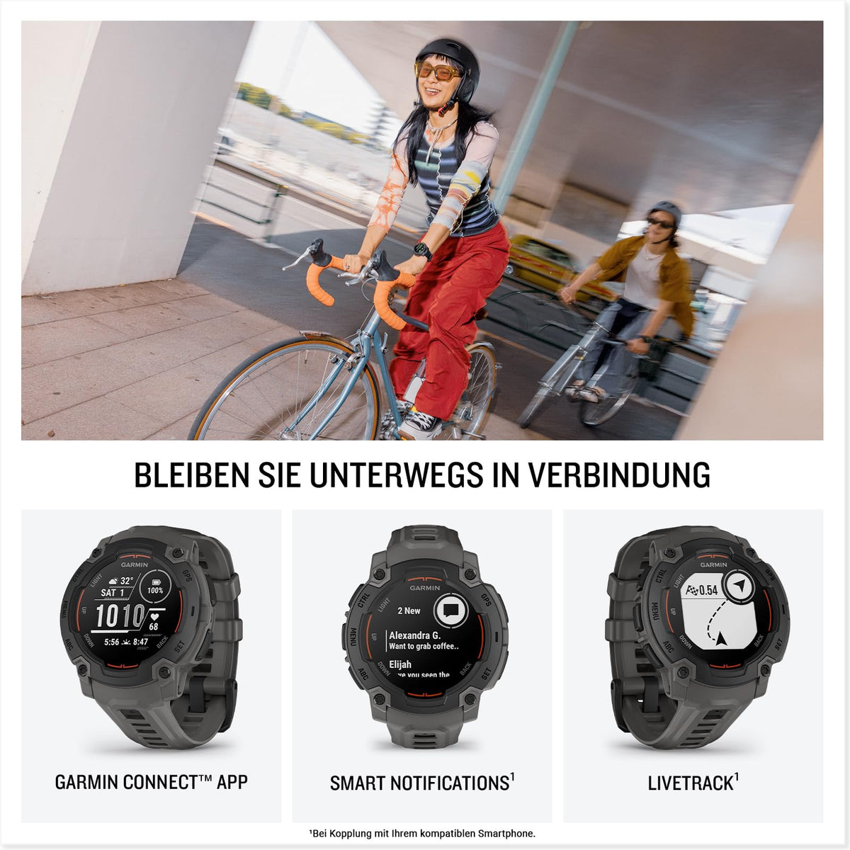 Garmin Instinct E 45mm – Ceas inteligent GPS pentru multisport, display de 0,9", autonomie de până la 16 zile, peste 60 de aplicații sportive, antrenor, recepție multi-satelit, notificări - 010-02933-00