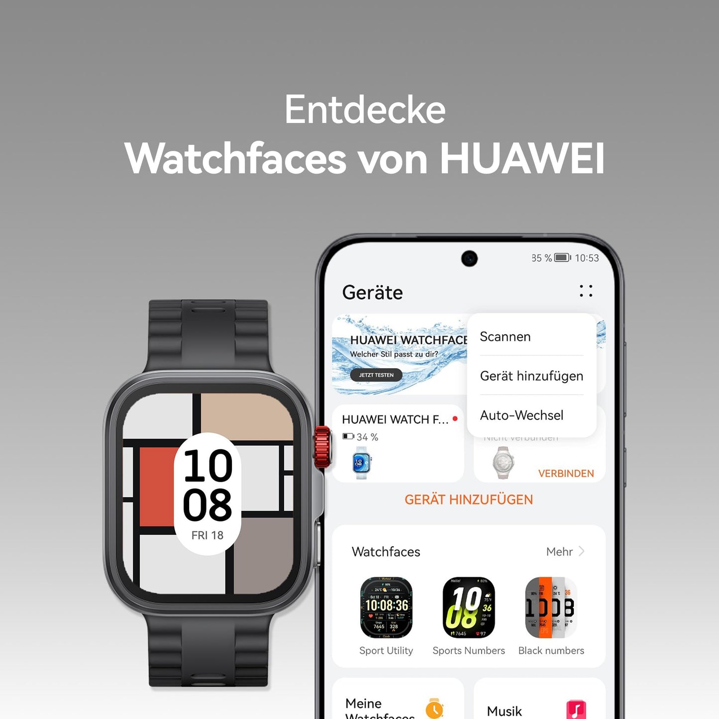 HUAWEI Watch FIT 4 Pro Smartwatch + FreeBuds SE 2 Black, GPS, Fitness Tracker with Sleep Monitoring & ECG Analysis, 3000 Nits, Up to 10 Days Battery Life, Android & iOS Compatible, 5ATM, Black