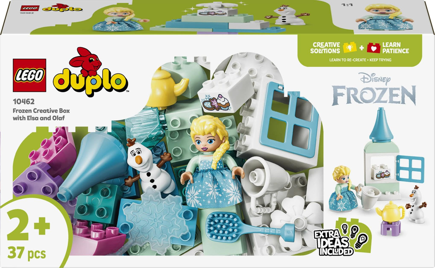 LEGO DUPLO | Disney Frozen creative box with ELSA and Olaf - learning toy to promote motor skills for toddlers - Montessori set with 2 figures - gift for girls and boys aged 2 and over - 10462