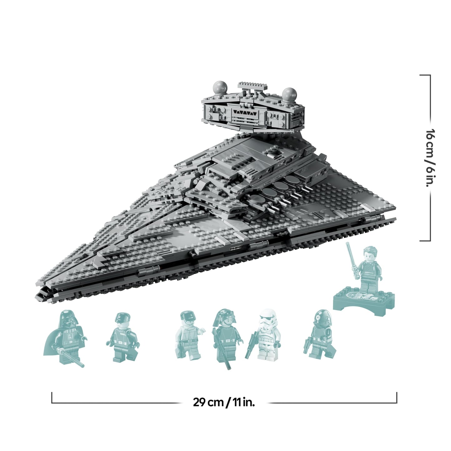 LEGO Star Wars 75394 Imperial Star Destroyer - spaceship toy with detailed interior and 7 minifigures - birthday gift for boys aged 10 and over and adult fans