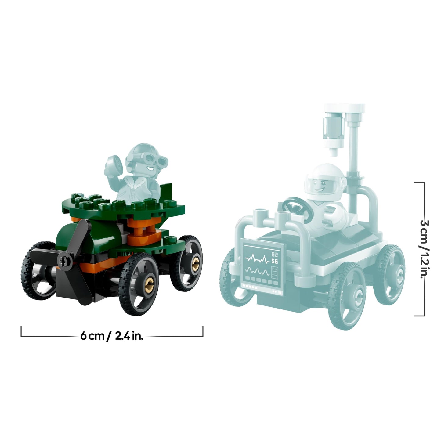 LEGO City Airplane vs. Hospital Bed Racing Car Set - Soap Box Toy for Boys and Girls Ages 5 and Up - Building Set with 2 Minifigures - Birthday & Holiday Gift 60459
