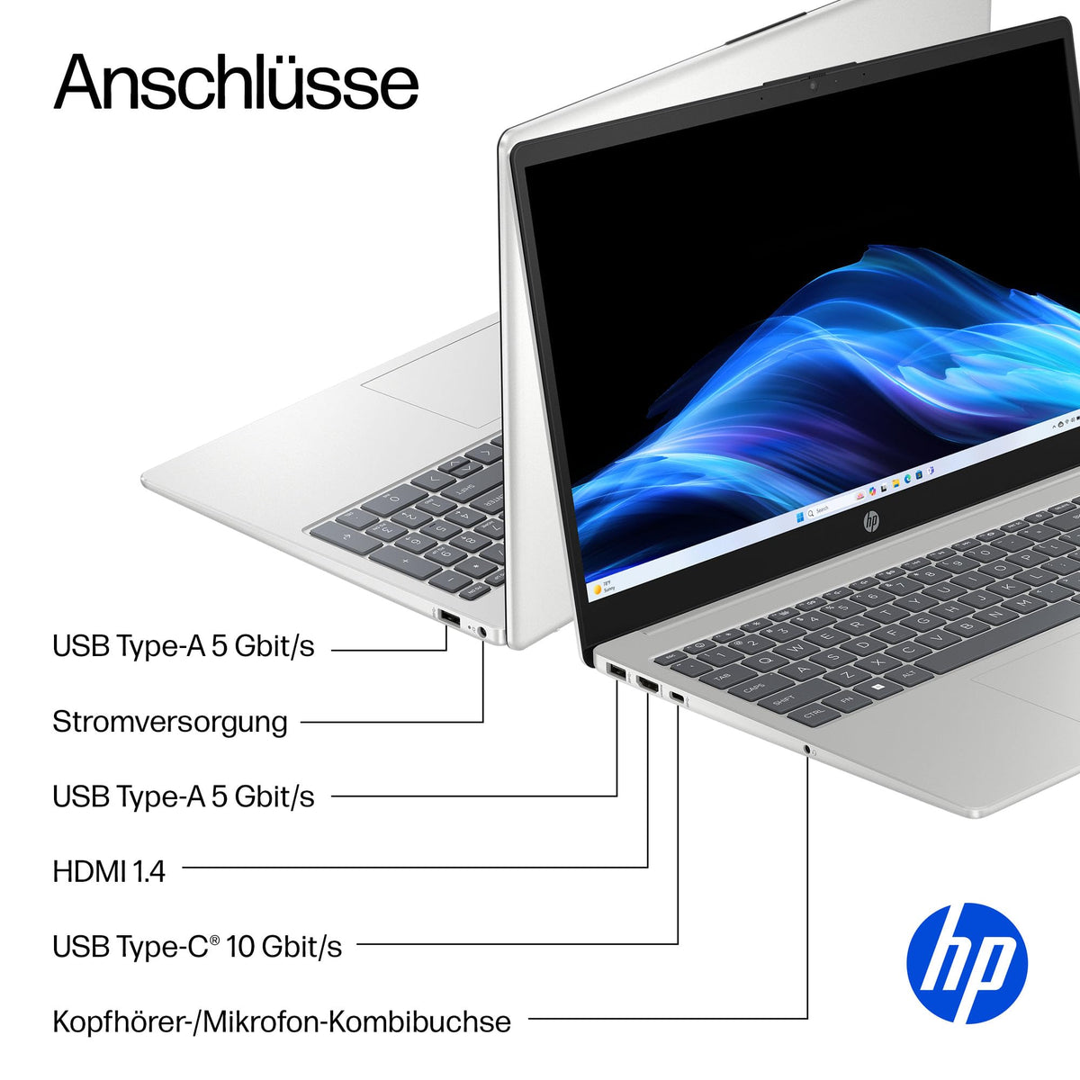 HP Laptop, 15.6" FHD, AMD Ryzen 5, 16GB RAM, 512GB SSD - D7SR8EA#ABD
