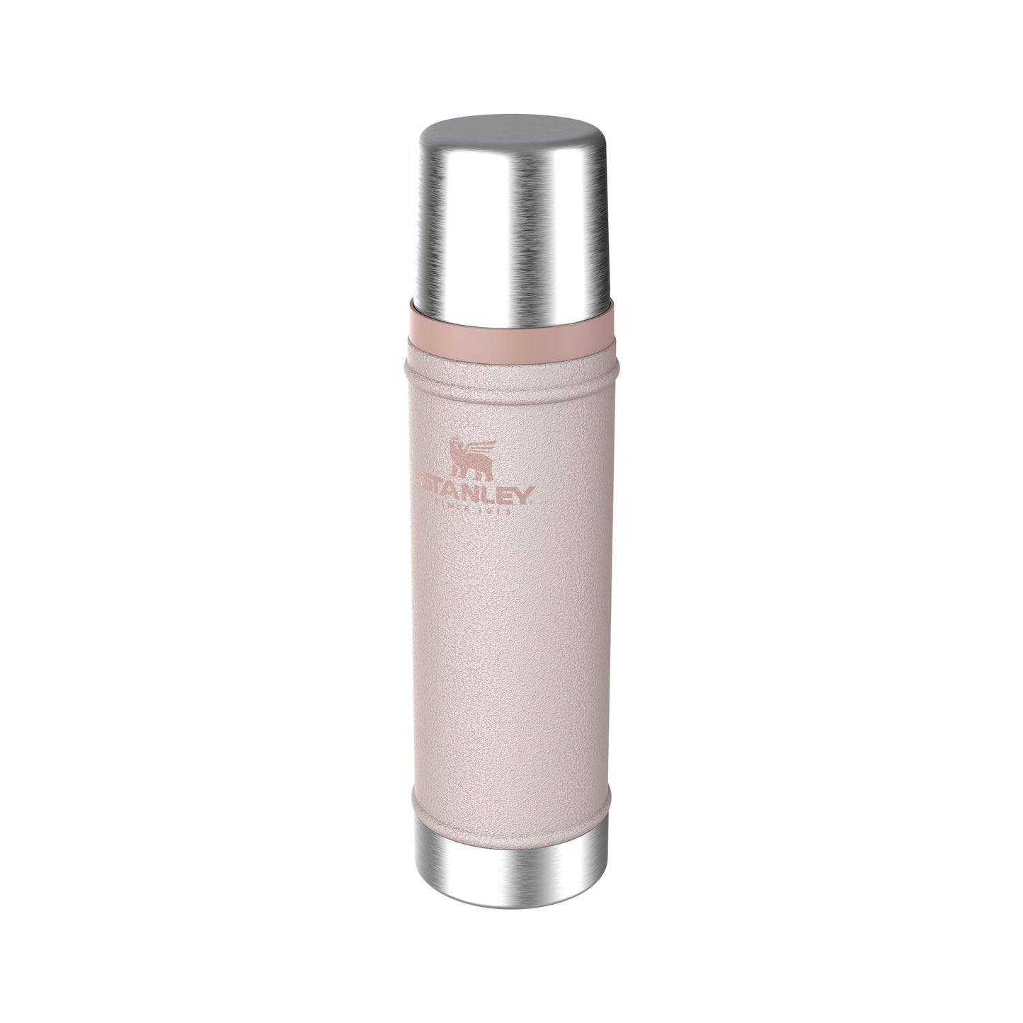 Stanley 1913 Classic Legendary Thermos Bottle 0.59L - Thermos Keeps Hot or Cold for 18 Hours - Stainless Steel Thermos Flask - BPA Free - Dishwasher Safe - Rose Quartz - 100000116116