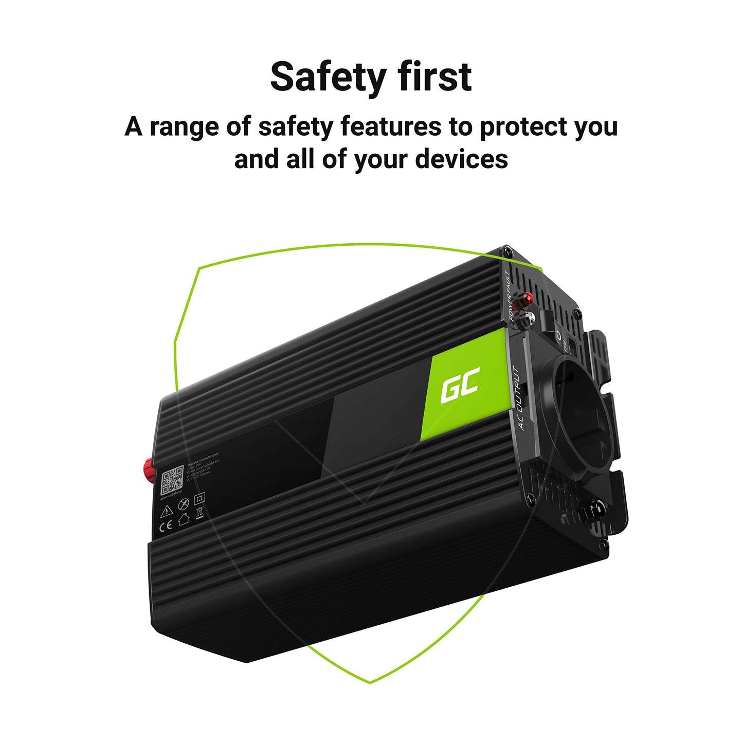 Green Cell® 1000W/2000W 24V to 230V Volt Car Voltage Converter Inverter Power Solar Inverter DC AC Converter Current Converter Vehicles Caravan Car Modified Sine Wave Car Charger
