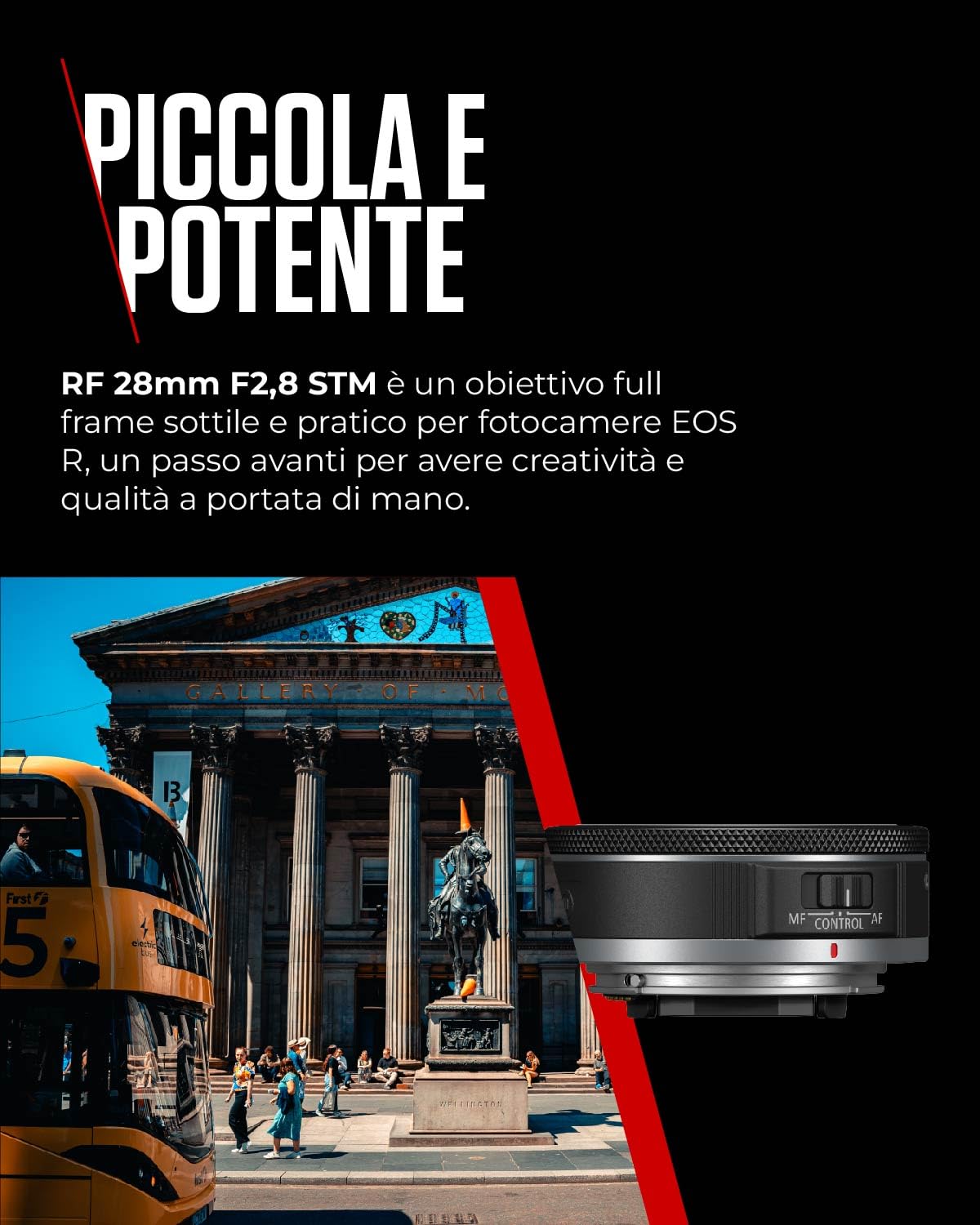 Canon RF Lens 28mm F2.8 STM – Wide-angle prime lens for full-frame, compact for landscapes, travel & street photography | Compatible with EOS R System