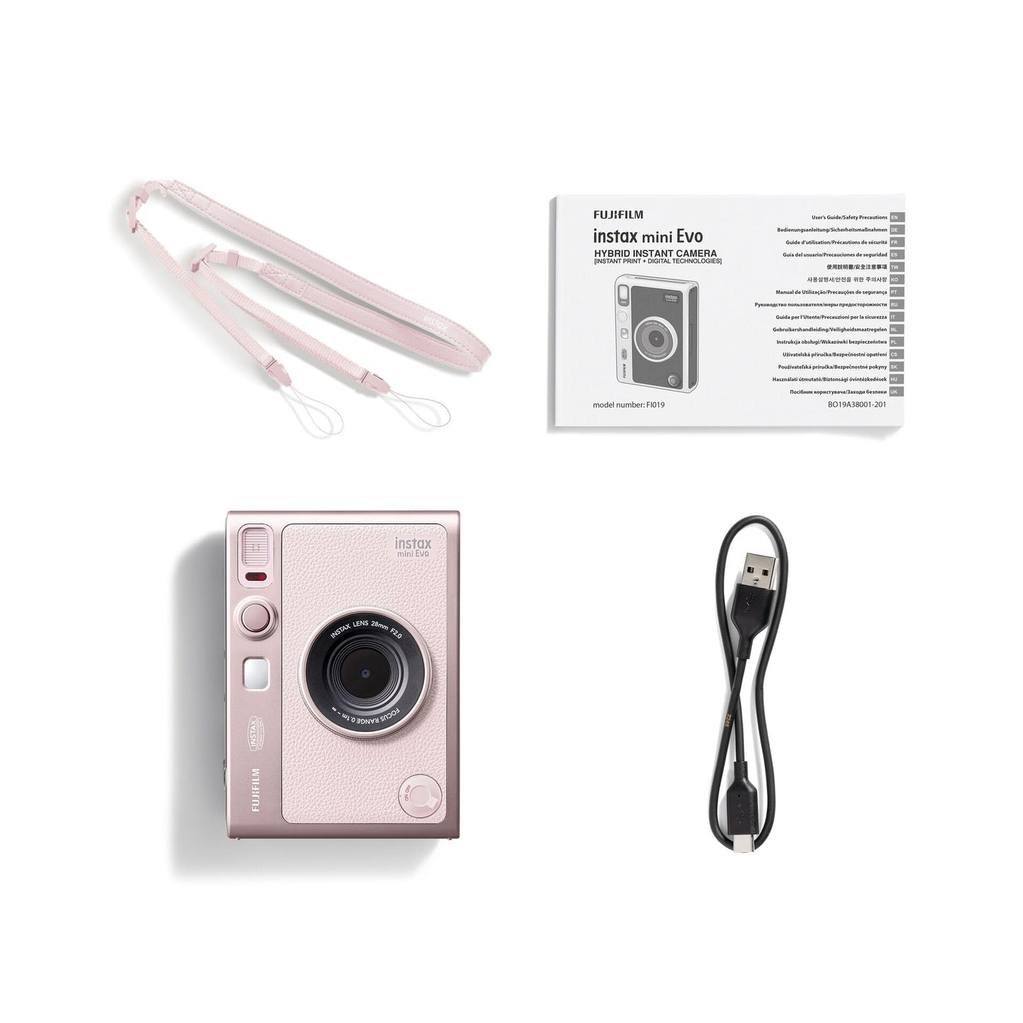 FUJIFILM instax mini Evo™ hybrid instant camera, Gentle Rose