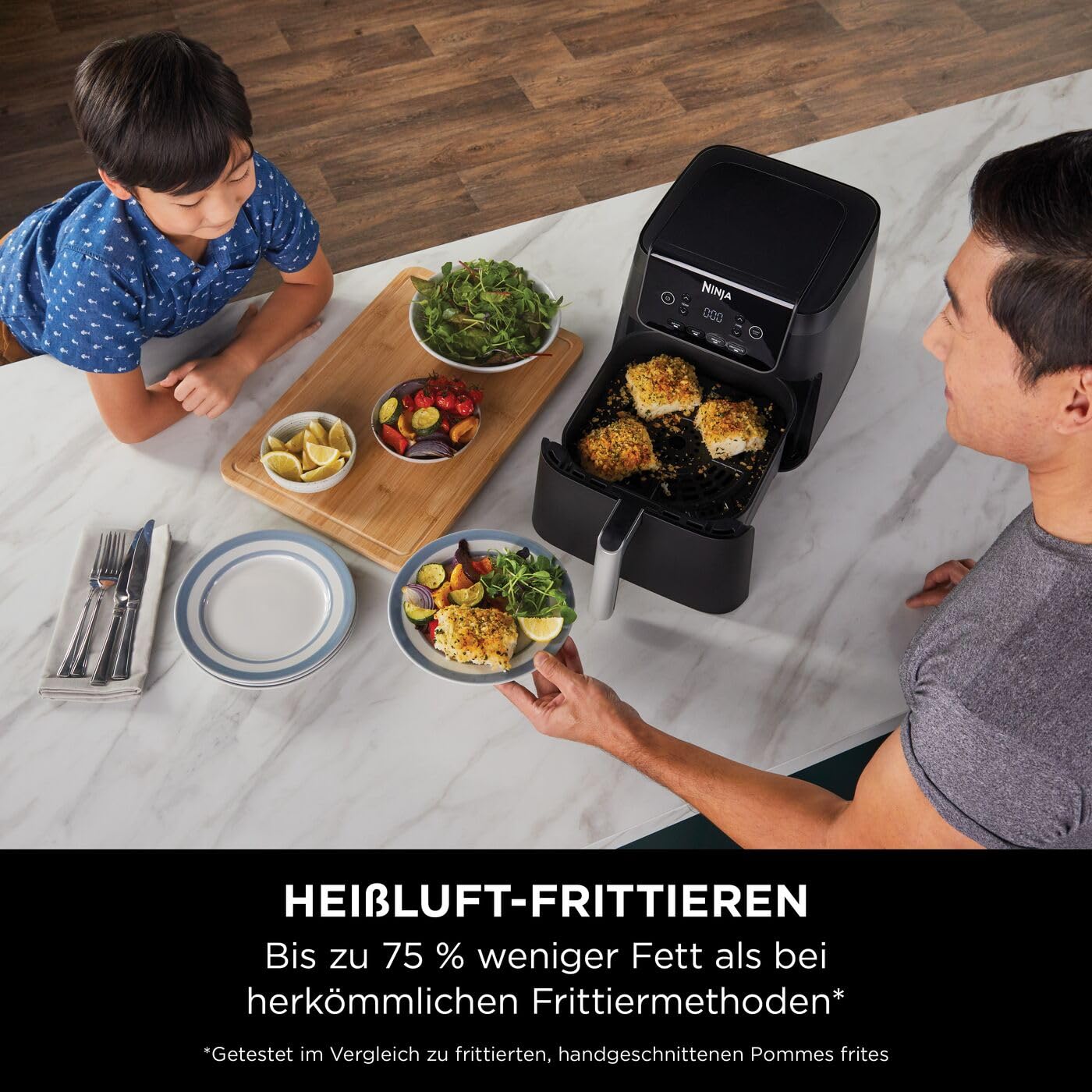 Ninja Air Fryer 6.2L Oil Free Large Square Drawer - AF170EU