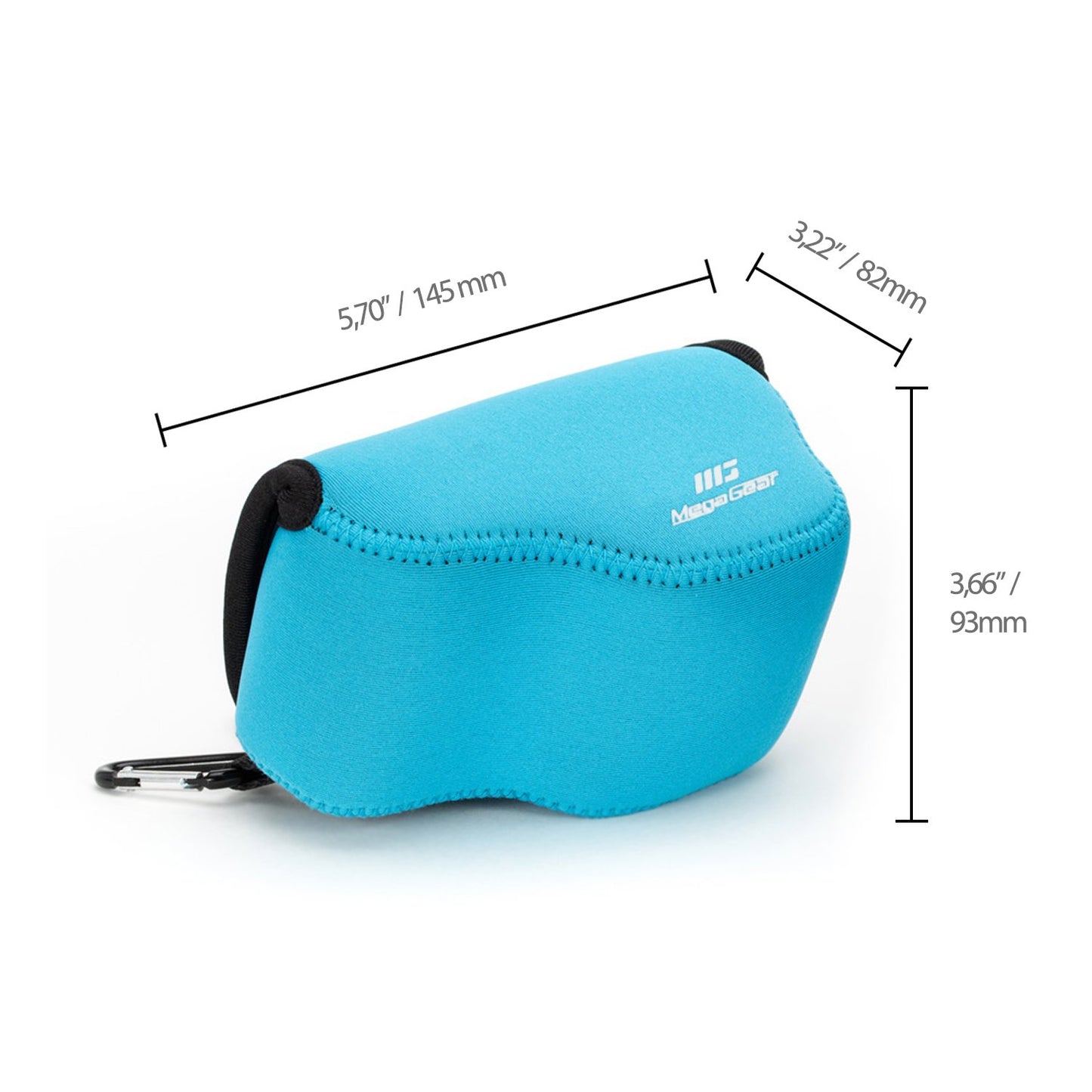MegaGear Ultralight Neoprene Camera Case Compatible with Sony Alpha A6400, A6500, A6300, A6000 (16-50mm) - Blue - MG064