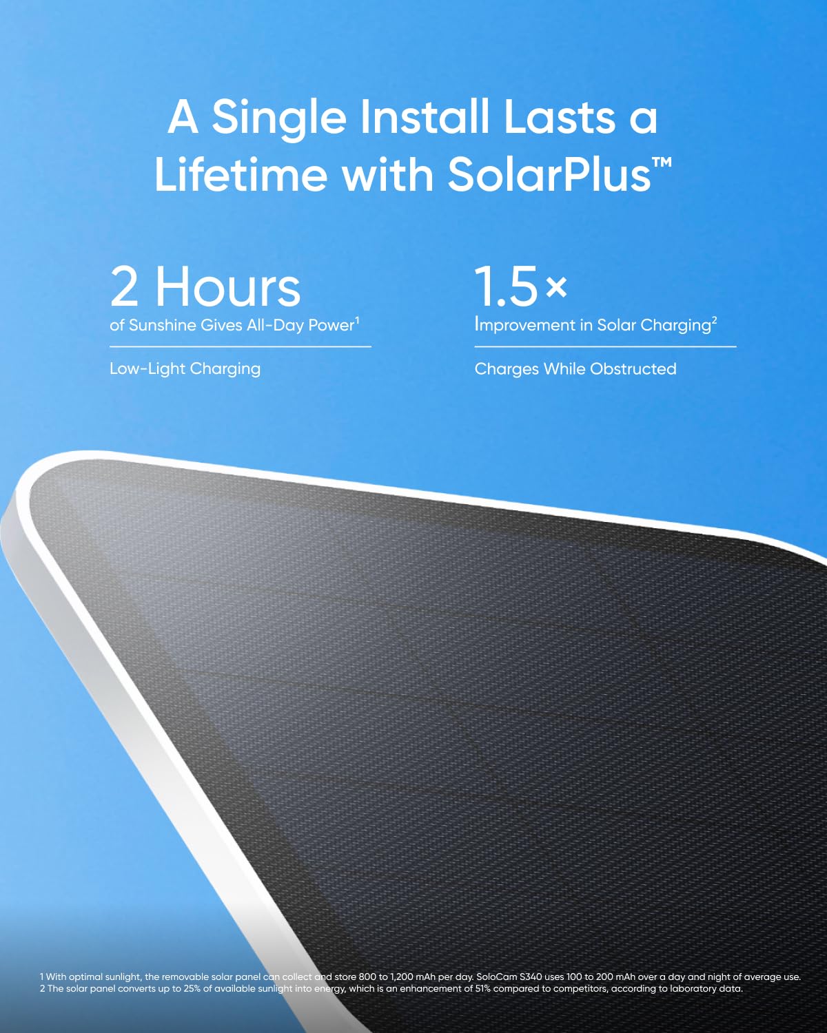 eufy Security SoloCam S340 Dual Cameras Solar Security Camera Outdoor Wireless, 3K Home Security Camera, 360° Surveillance, No Blind Spots, 2.4 GHz WiFi, HomeBase 3 Compatible (Refurbished) - T8170