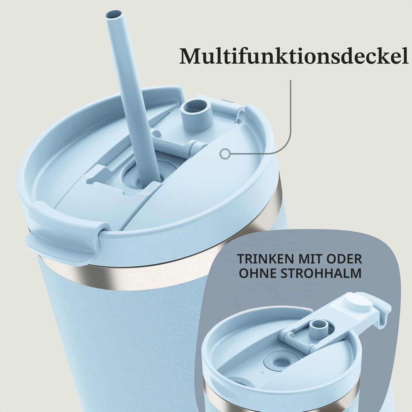 Contigo thermos bottle 1200 ml with handle and straw | Stainless Steel Insulated Thermal Drinking Bottle with Lid | Cools for 29 hours | Travel Mug | Thermo mug | | Glacier - 2212752