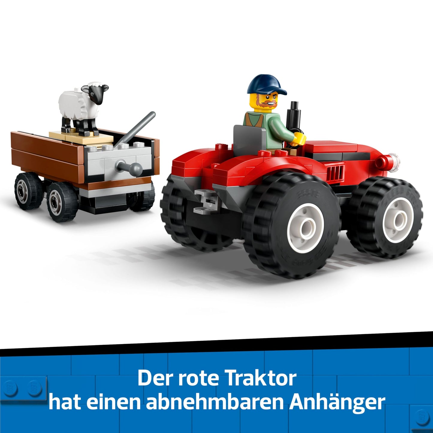 LEGO City Tractor with Trailer - Farm Toy with Tractor & Animal Figures - Montessori Playsets for Boys and Girls from 4 Years - Gift with 2 Minifigures 60461