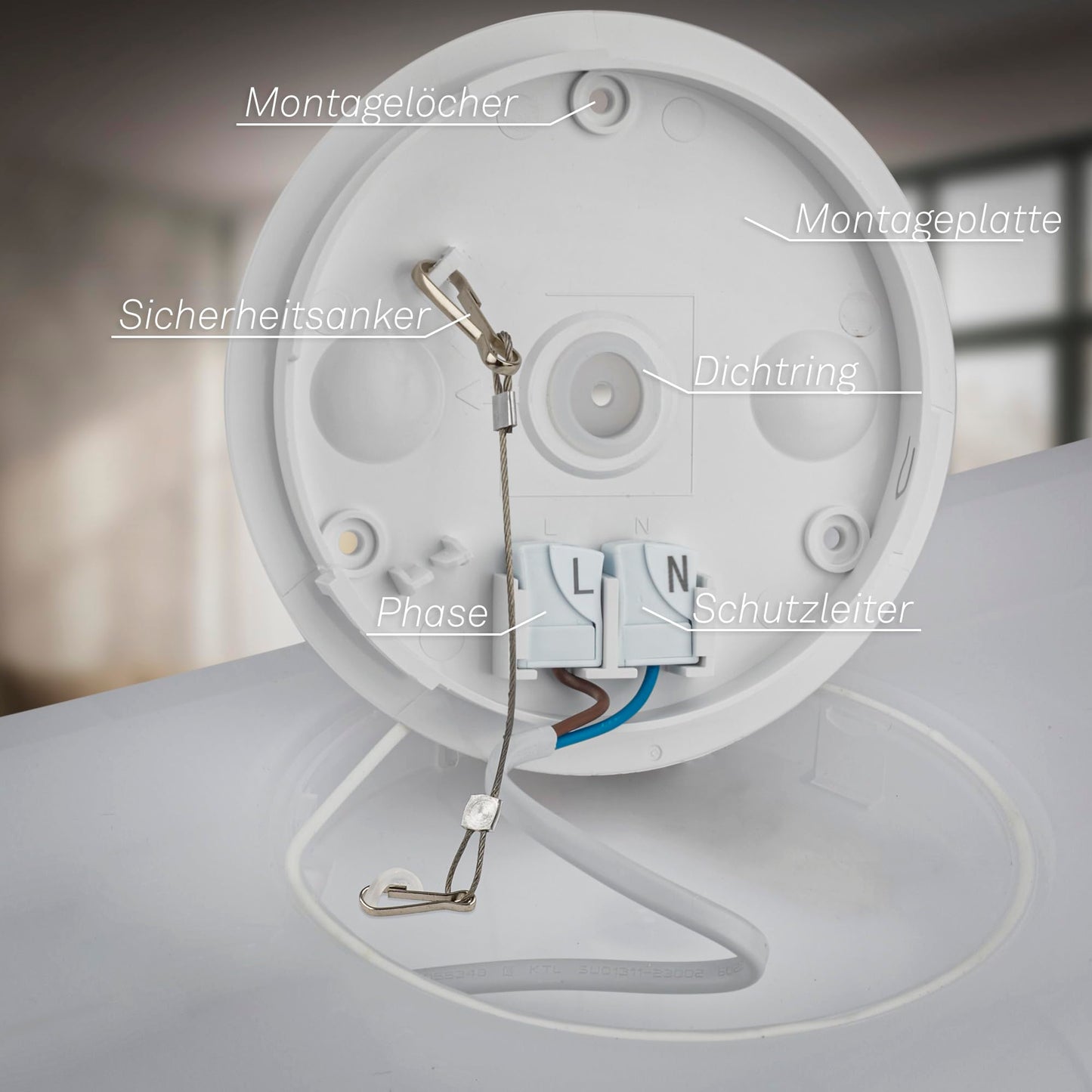 BRILONER - LED ceiling lamp 98cm with indirect light, 3cm flat, 36W 4800lm, neutral white light, lamp, ceiling light, living room lamp, LED panel, kitchen lamp, ceiling lighting, 98x20cm, black - 7519415