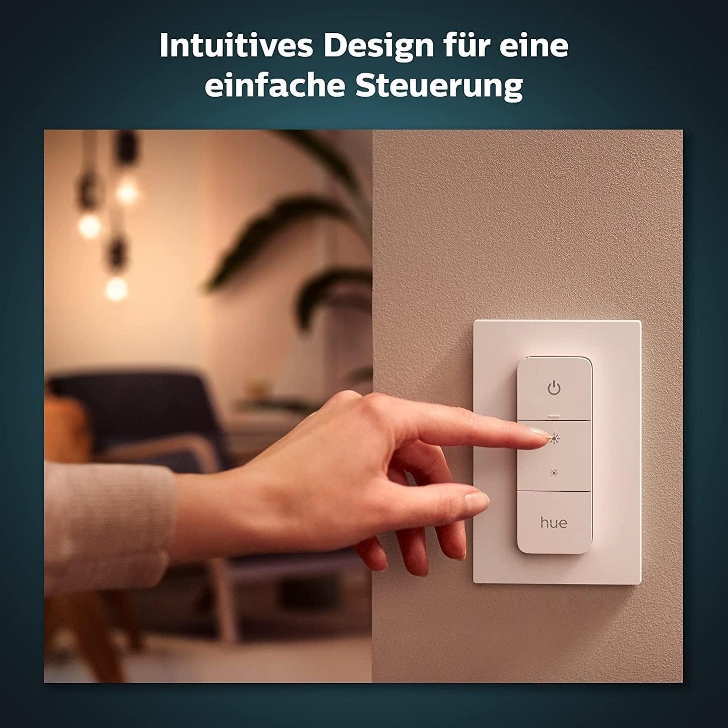 Philips Hue dimmer switch for Hue lighting systems, smart dimmer for controlling lights and light scenes, wireless light switch without installation, white - 929002398602