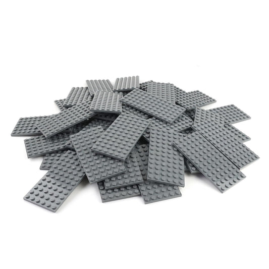 Lego City Classic Basic - 4 building boards 3028 with 6x12 studs in the new dark gray - ideal for versatile and creative building projects