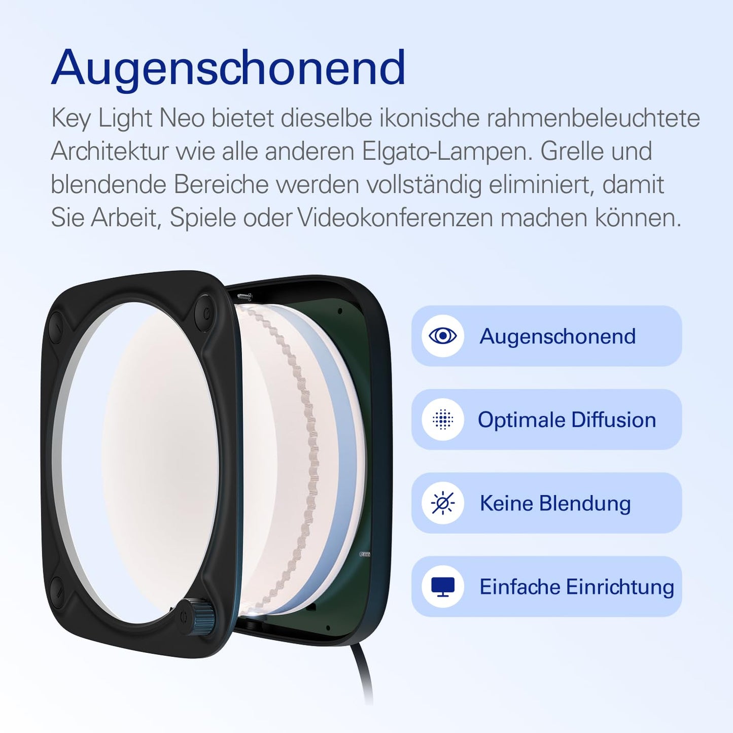 Elgato Key Light Neo Black with monitor holder - 20LAJ9911-bk
