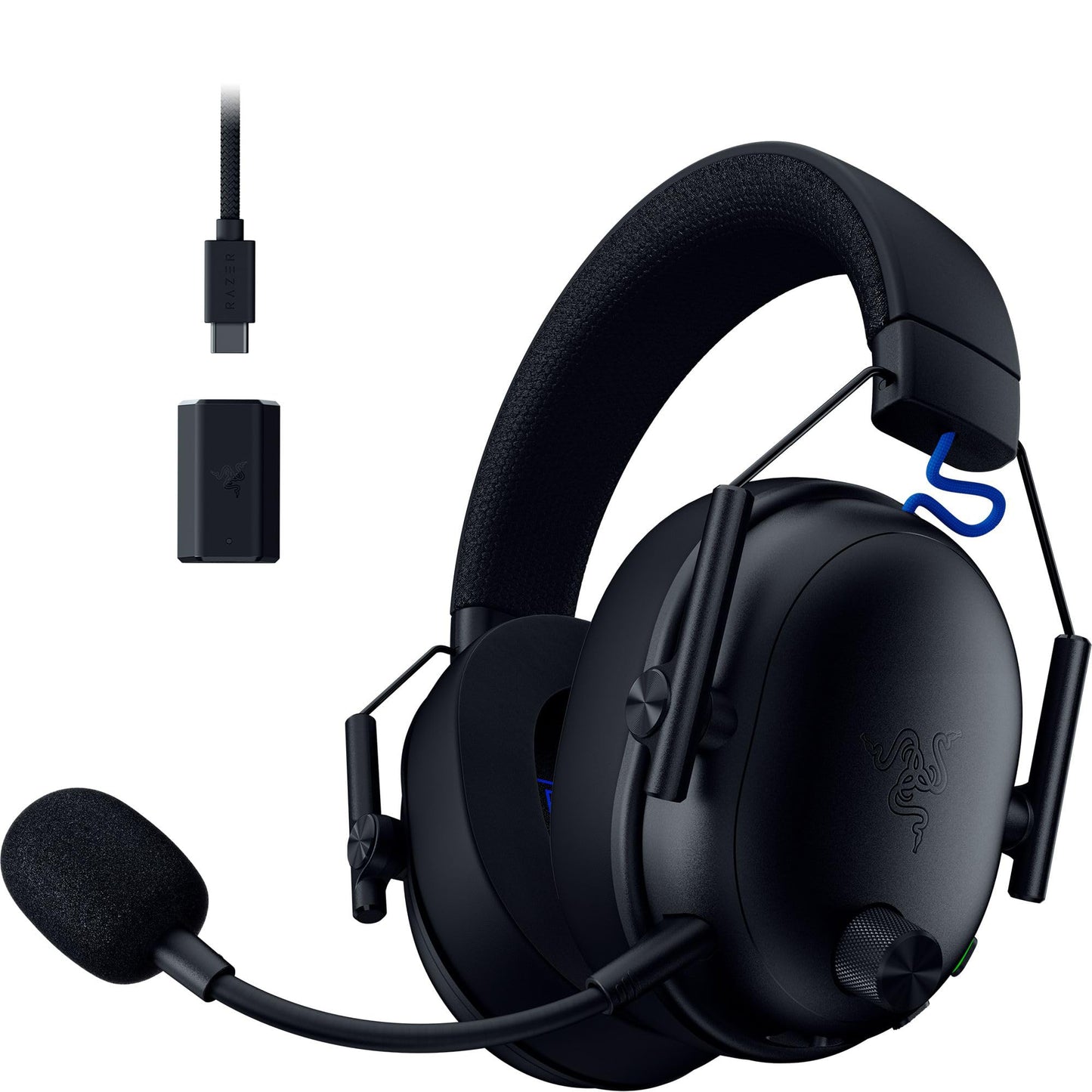 Razer BlackShark V3 for PlayStation - Wireless E-Sports Headset - TriForce 50 mm Drivers - Detachable Broadband Microphone - HyperSpeed 2.4 GHz & Bluetooth - THX Spatial Audio - PS5/PC | Black - RZ04-05410300-R3G1