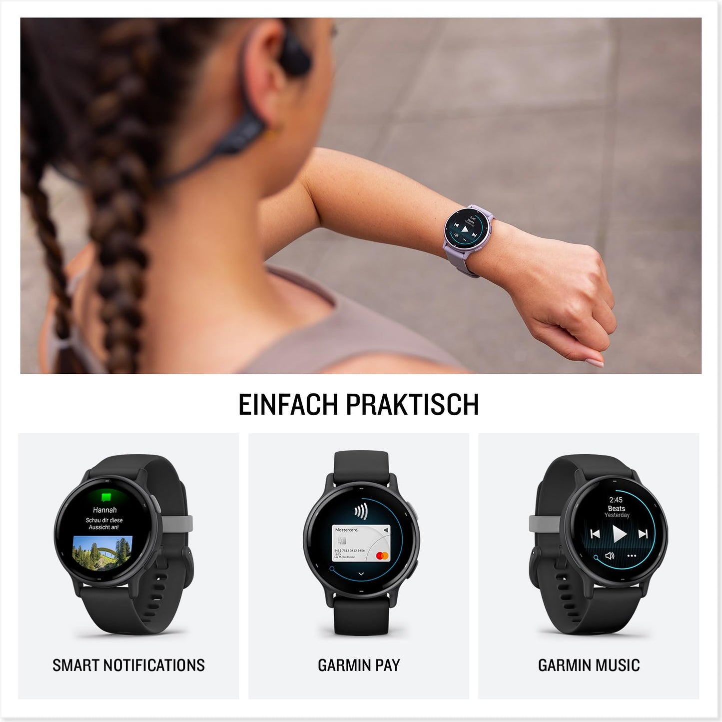 Garmin Vivoactive 5 renewed - AMOLED GPS Smartwatch with fitness and health function, music, (refurbished) - 010-N2862-12
