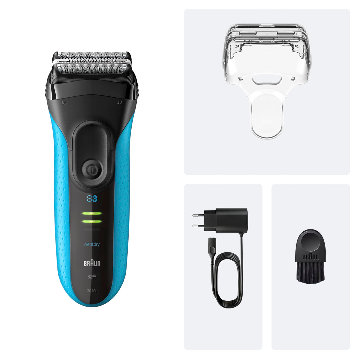 Braun Series 3+ Electric Shaver Wet & Dry, 3040si
