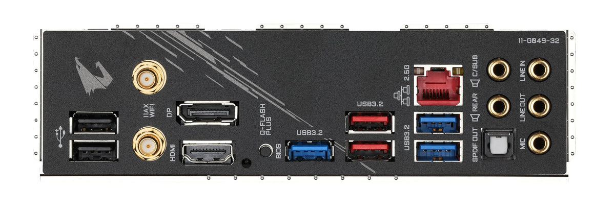 GIGABYTE B550 AORUS Elite AX V2 Mainboard – Compatible with AMD Ryzen 5000 CPUs, featuring a 12+2 phase VRM, supports up to 4733 MHz DDR4, 1x PCIe 4.0 + 1x PCIe 3.0 M.2, Wi-Fi 6E, 2.5GbE LAN, and USB 3.2 Gen 2.