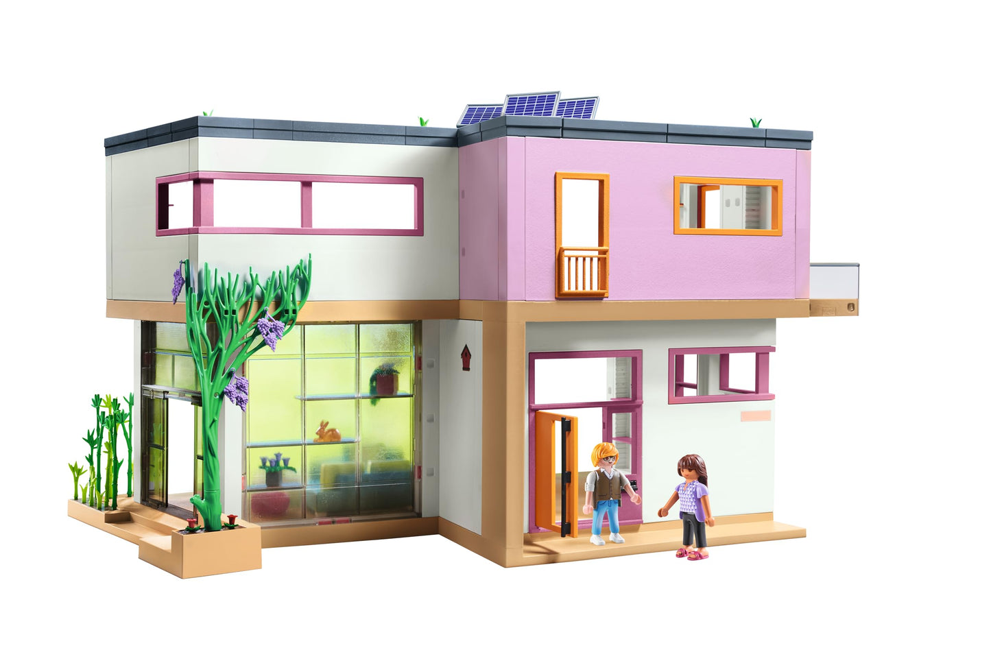 PLAYMOBIL MyLife 71607 house with winter garden, including two figures and a sticker sheet, made from over 80% recycled and bio-based materials, a variety of toys for children aged 4 and over