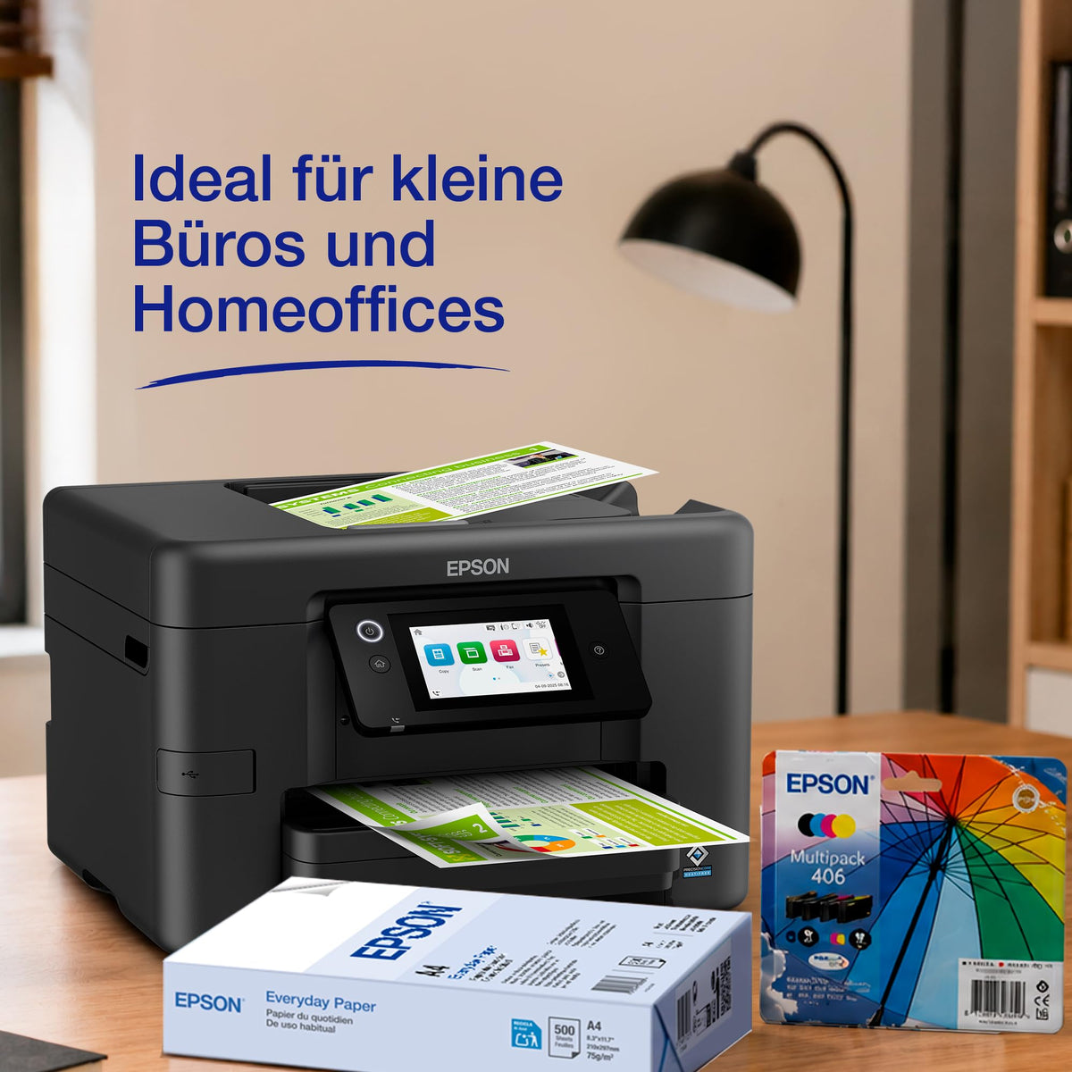 Epson Workforce Pro WF-4920 Inkjet Printer | SOHO Use | WiFi and Ethernet | A4 | Print, Copy, Scan, Fax | 10.9 cm Touchscreen | Automatic 35-Sheet Document Feeder