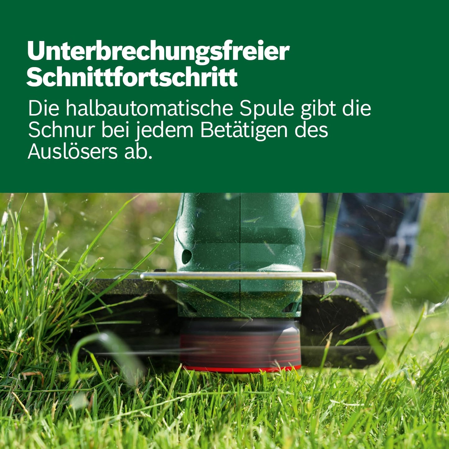 Bosch cordless grass trimmer UniversalGrassCut 18V-26-500 (for grass trimming and edge cutting; charging time: 65 min; cutting circle diameter: 26 cm; 18-volt system; with 2.0 Ah battery and charger) - 06008C1F00