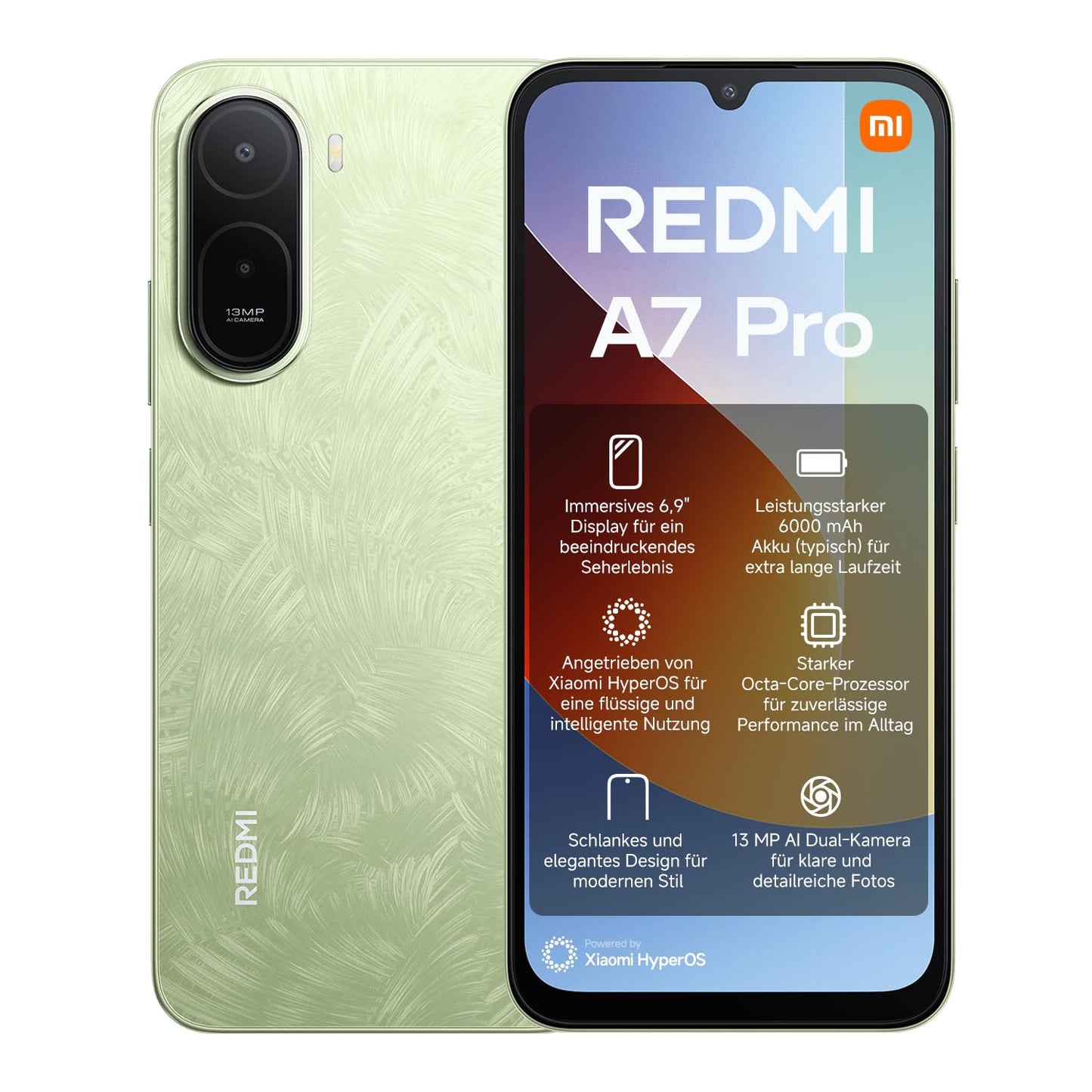 XIAOMI REDMI A7 Pro Smartphone 4+ 128GB, 6000mAh, 13MP Camera, Palm Green