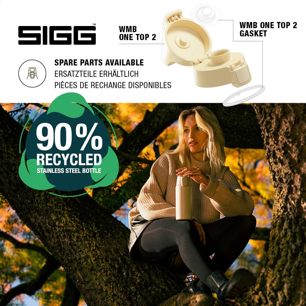SIGG - Insulated drinking bottle - Thermos bottle Shield Therm One Opti Yellow carbonated drinks - Leak-proof - Dishwasher safe - BPA-free - 90% recycled stainless steel - Light yellow - 0.5L - 6022.30