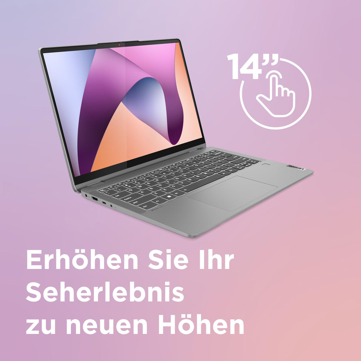 Lenovo IdeaPad Flex Convertible 5 Laptop | Display WUXGA de 14" | AMD Ryzen 7 7730U | 16GB RAM | 512GB SSD | Grafică AMD Radeon | Windows 11 Home | QWERTZ | gri | 3 luni Premium Care - 82XX0003GE