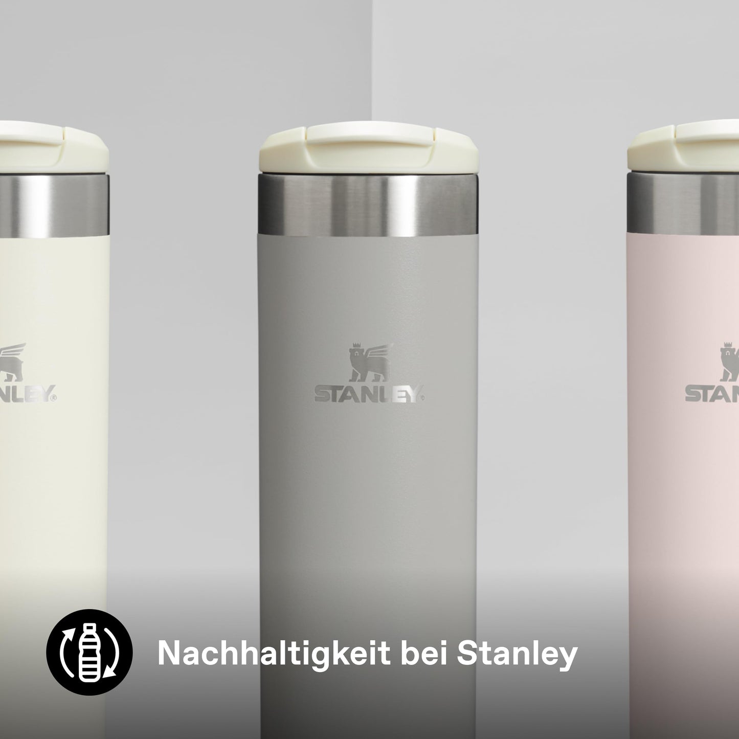 Stanley 1913 Aerolight Transit Thermo Mug 0.6L - Keeps Hot for 6 Hours - Dishwasher Safe - Coffee Mug To Go Leak-Proof - Compatible with Common Car Drink Holders - Thermos Flask - Ash - 100000107917